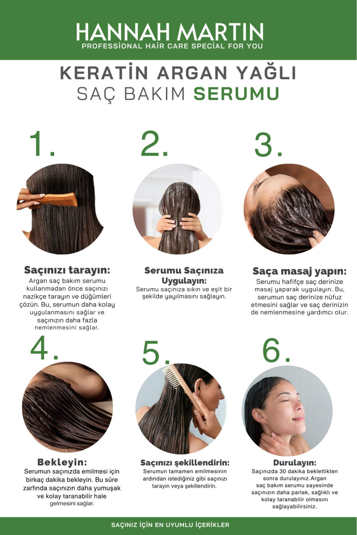 Biotin Keratin Ve Argan Yağı İçerikli Saç Dökülmesi ve Yıpranmış Saçlar için Saç Bakım Serumu — SAÇ2782 — تصویر 7 از 7