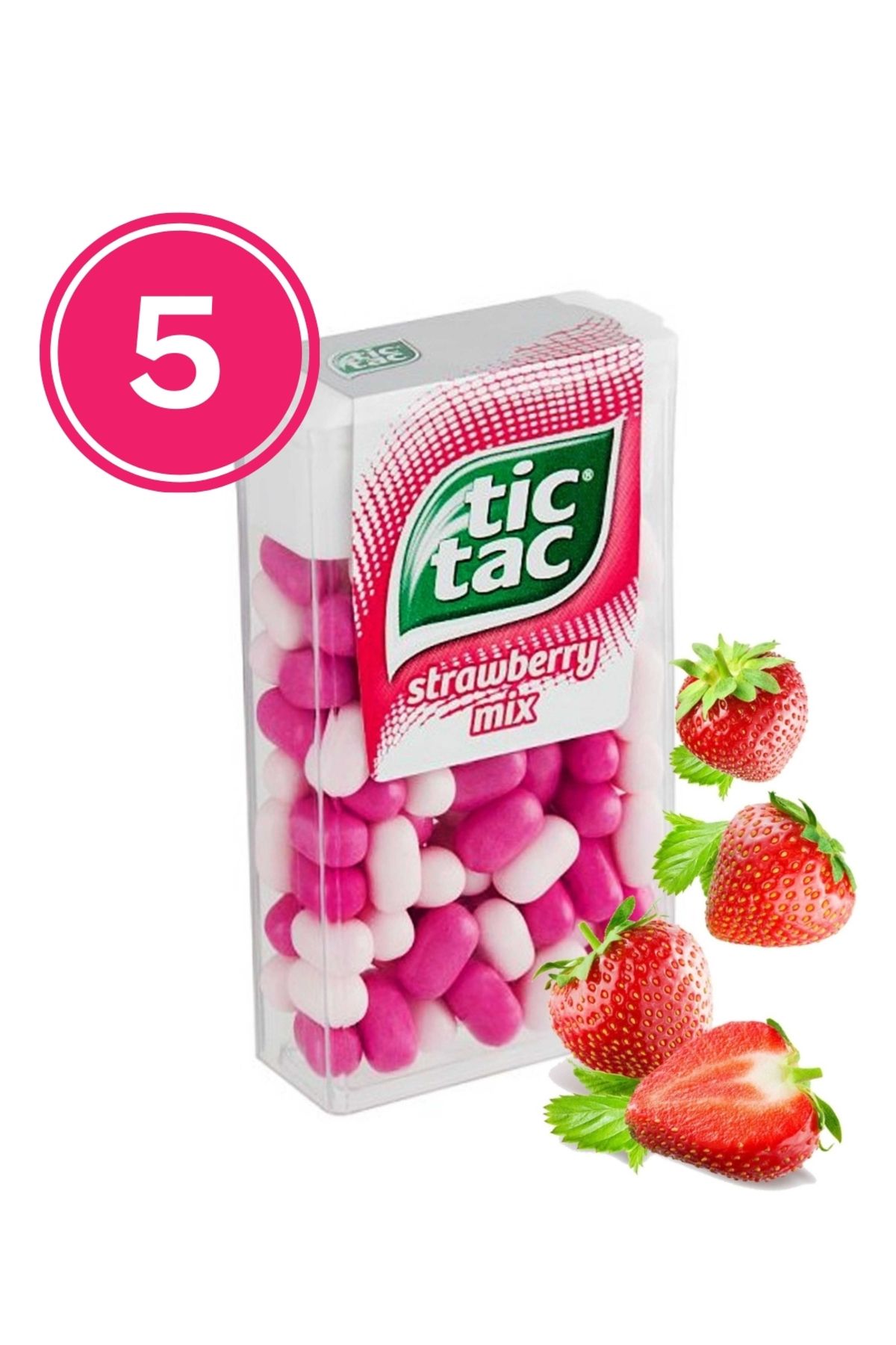 Çilek Aromalı Şeker 18 Gr. (5 ADET)