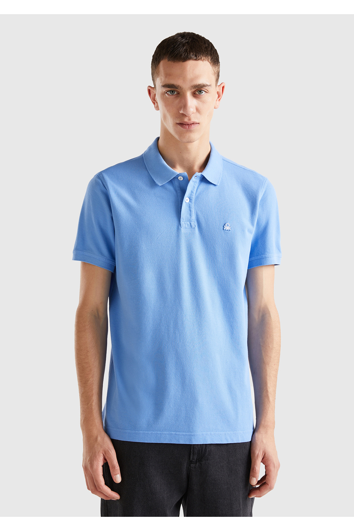 یونایتد کالرز آو بنتون تی‌شرت آستین کوتاه مردانه پولو مدل Aviator Blue Regular Fit