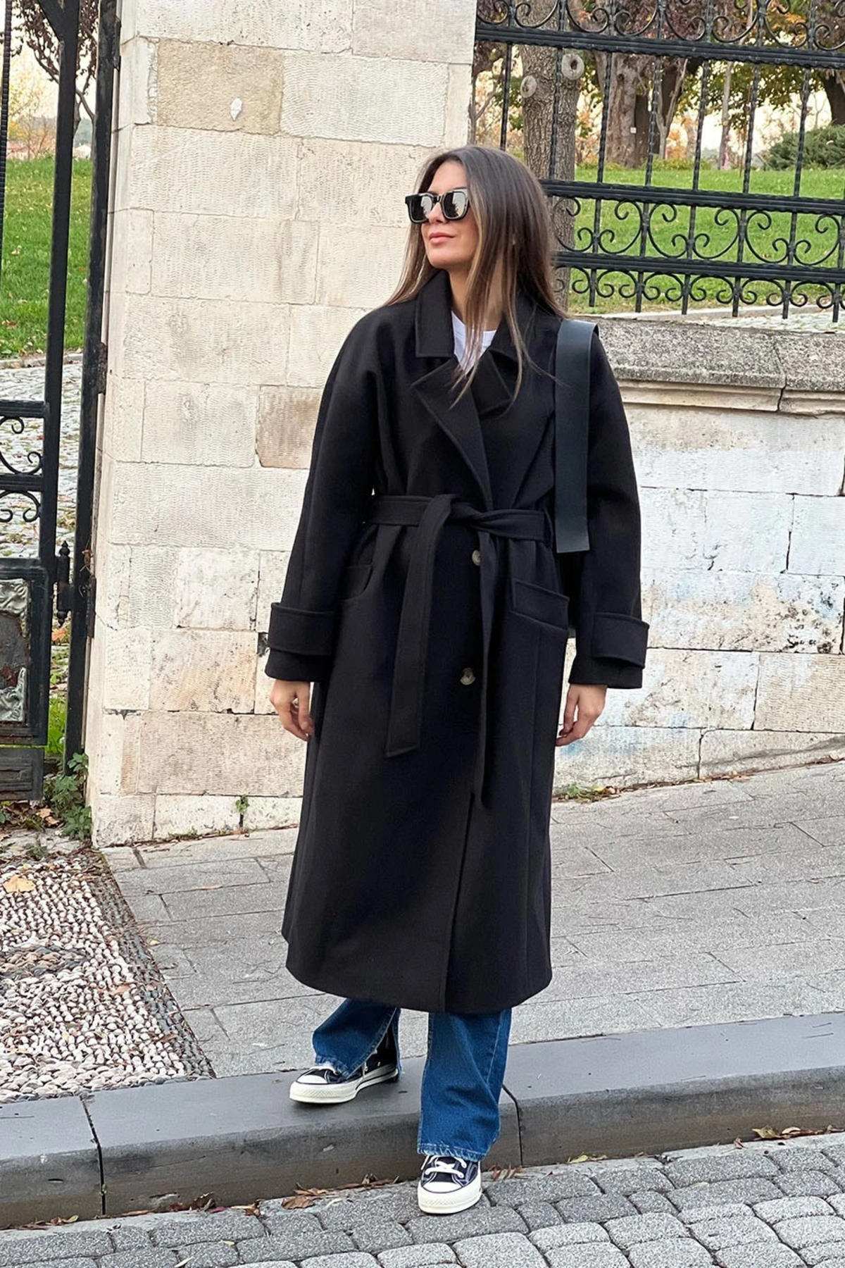 My Blog  Siyah New Tokyo Uzun Kaşe Kaban-509029 - Görsel 3