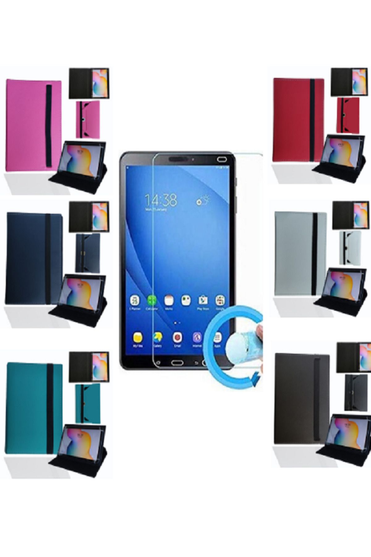 ZDN Case Amazon Kindle Fire HD 8" Tablet Uyumlu Standlı Tablet Kılıfı + Nano Ekran Koruyucu
