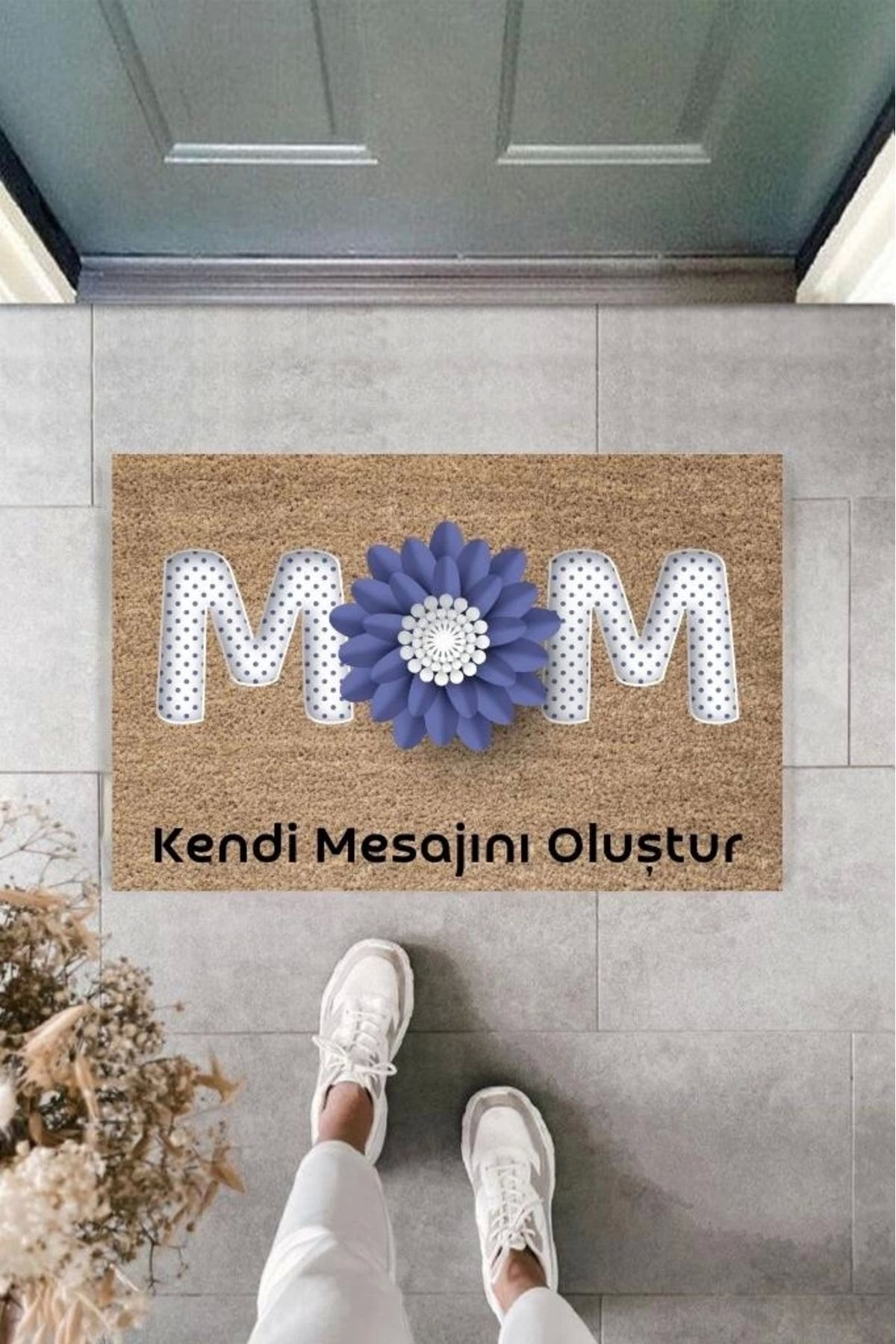 P Parla Dijital Baskı Kişiye Özel İç Kapı Dekorasyon Paspas PS11237