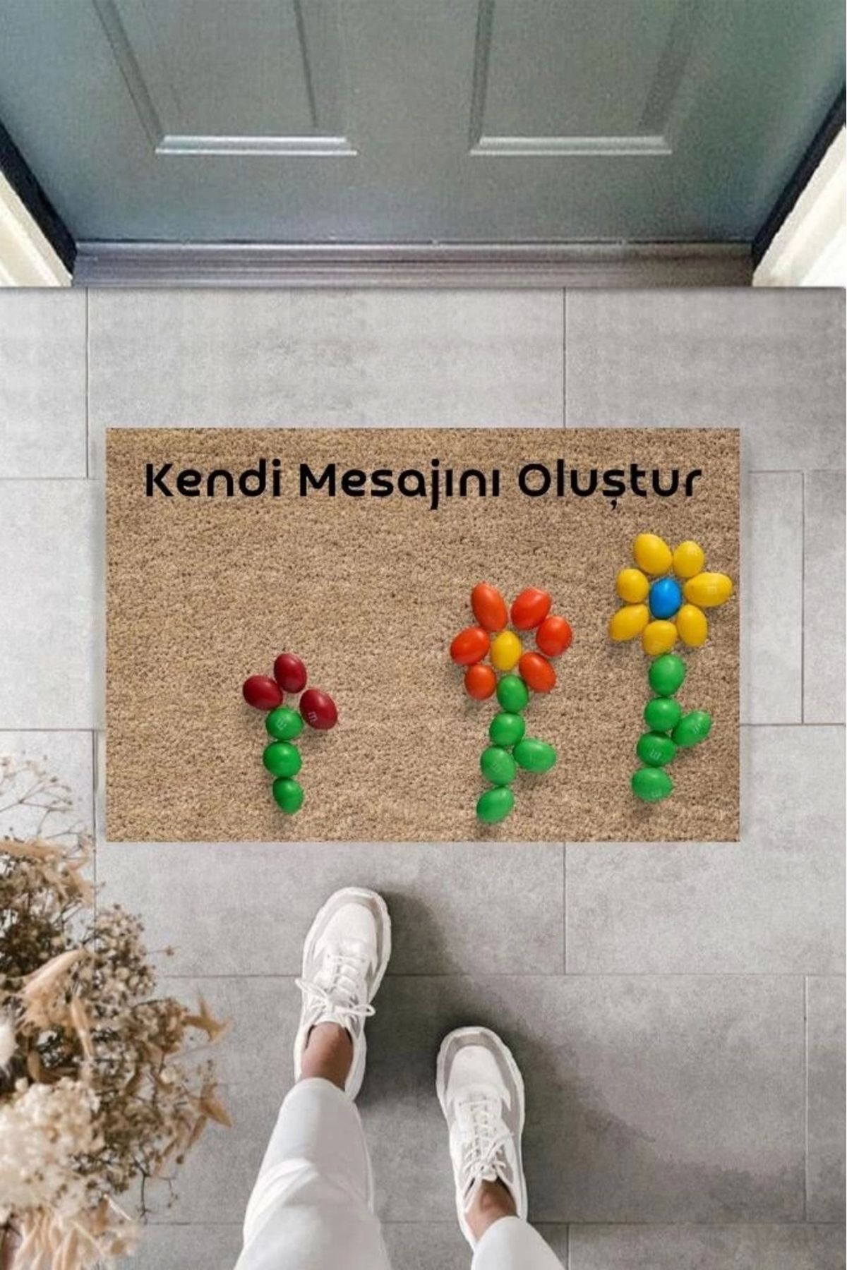 P Parla Dijital Baskı Kişiye Özel İç Kapı Dekorasyon Paspas PS11232