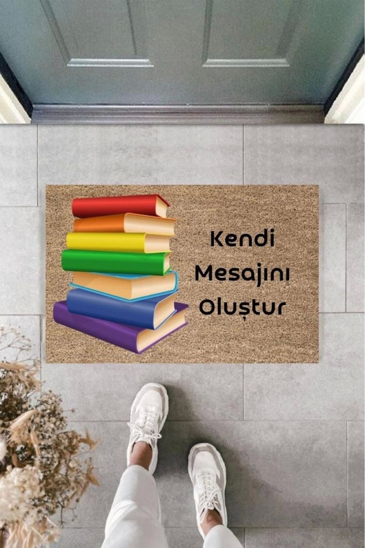 P Parla Dijital Baskı Kişiye Özel İç Kapı Dekorasyon Paspas PS11239