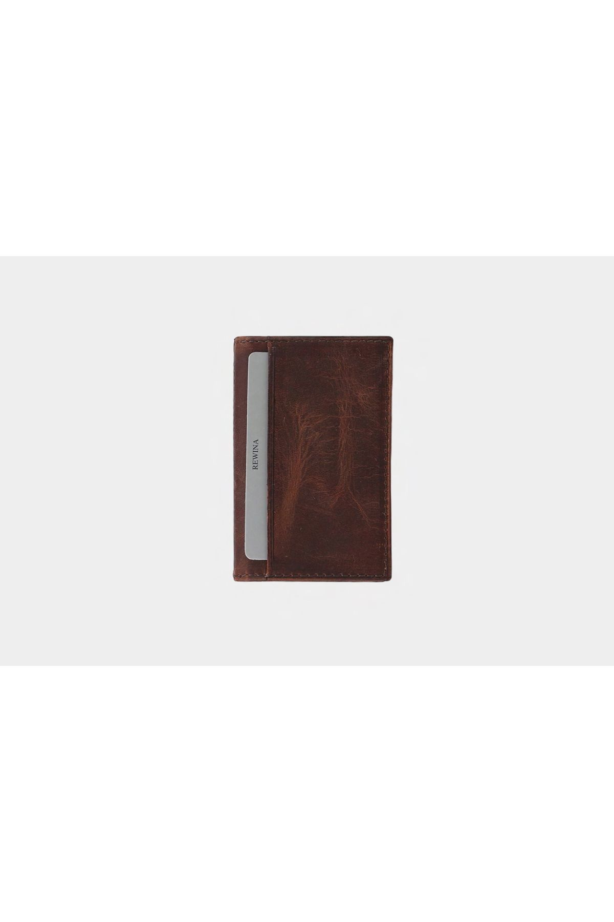 کارت دار مردانه 9005 چرم واقعی بسیار کوچک مفید قهوه مقدس REWİNA