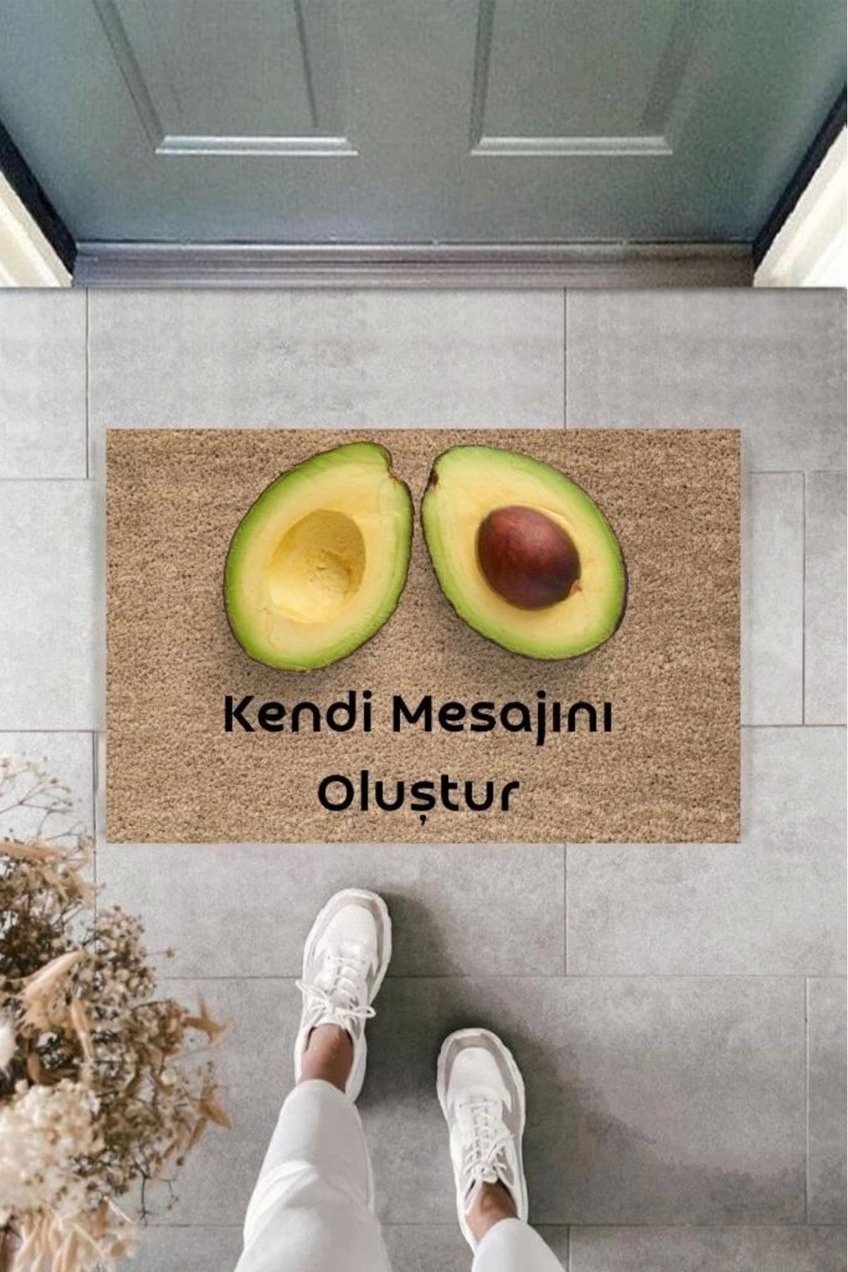 P Parla Dijital Baskı Kişiye Özel İç Kapı Dekorasyon Paspas PS11241
