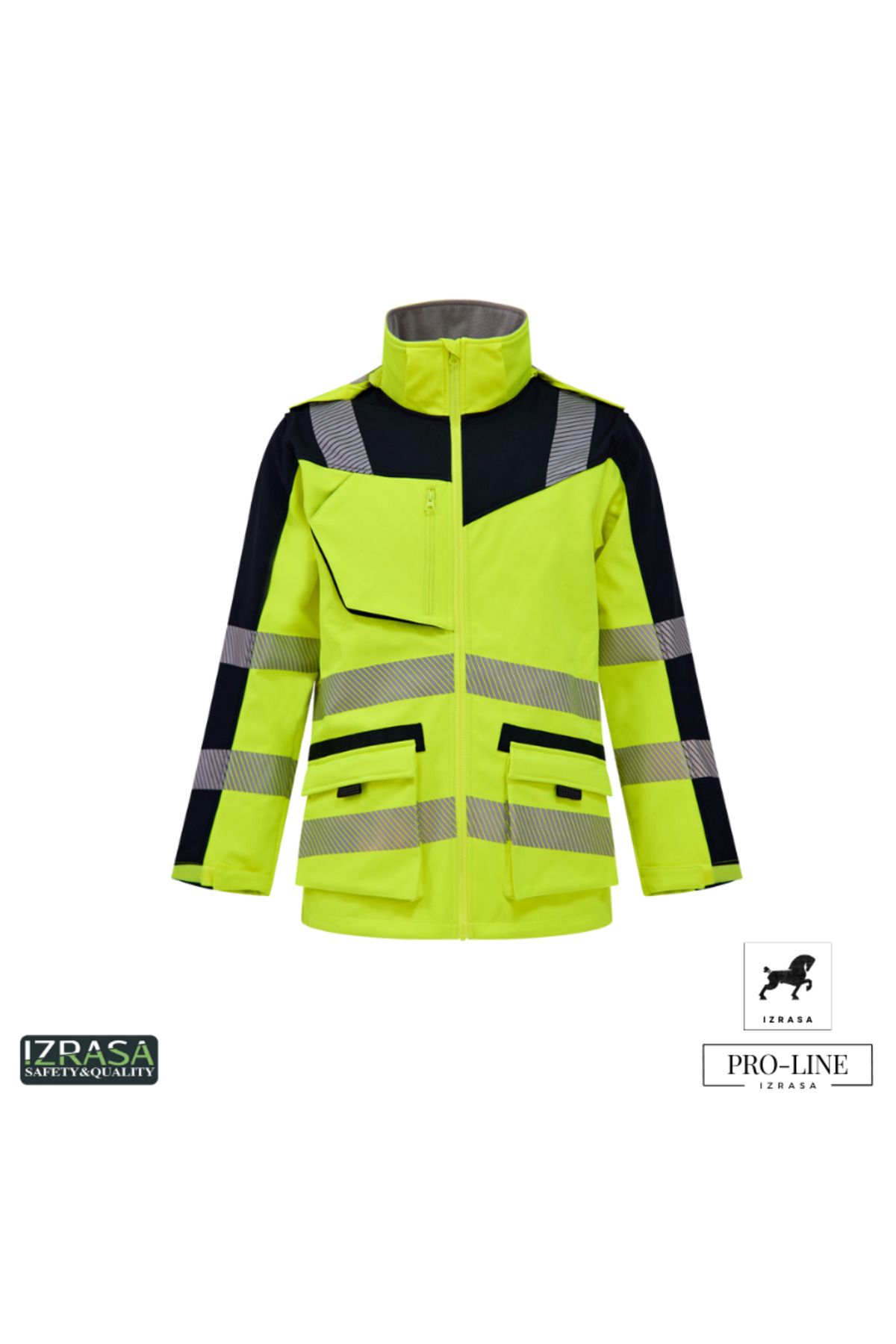 Izrasa ™ NT80 - Softshell Kırçıllı Reflektörlü Parka F.Sarı