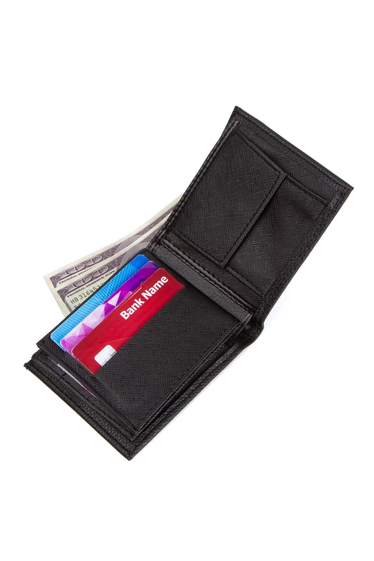 Newish Polo-Manavgat Faux Leather Men's Wallet Card Holder Black 5