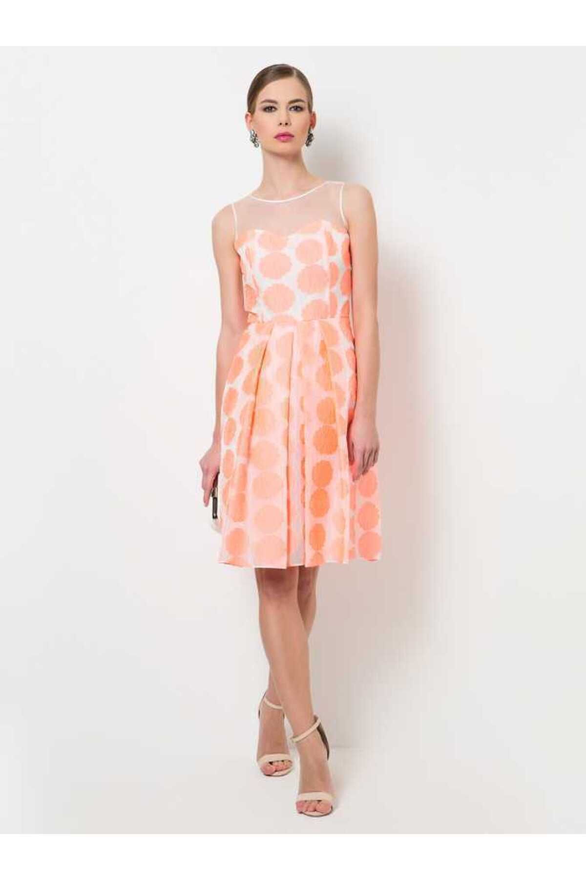 Roman-Midi Length Daily Dress Salmon Y1521002_020 4