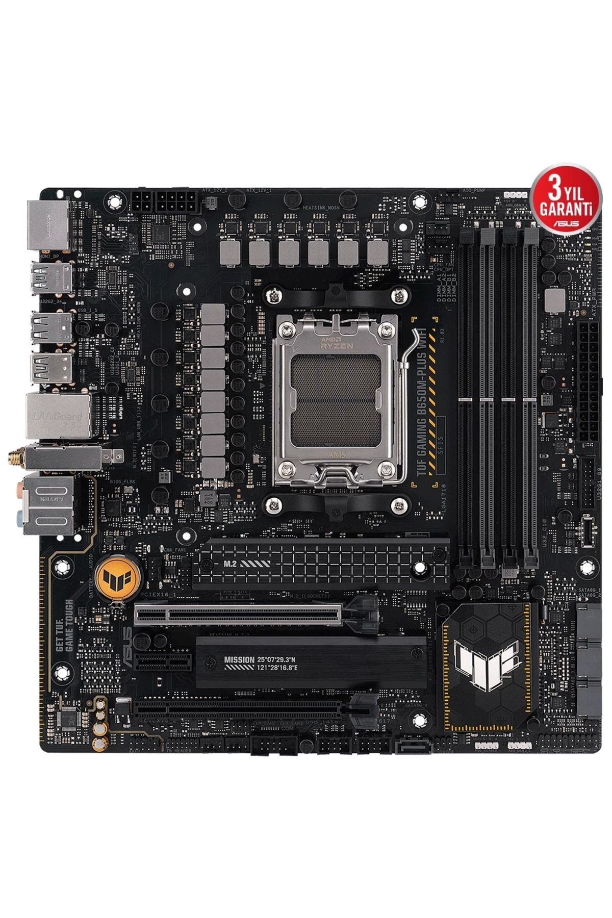 ASUS-Tuf Gaming B650M-Plus Wifi Ddr5 6400Mhz (Oc) Rgb M.2 Am5 Matx Motherboard 2