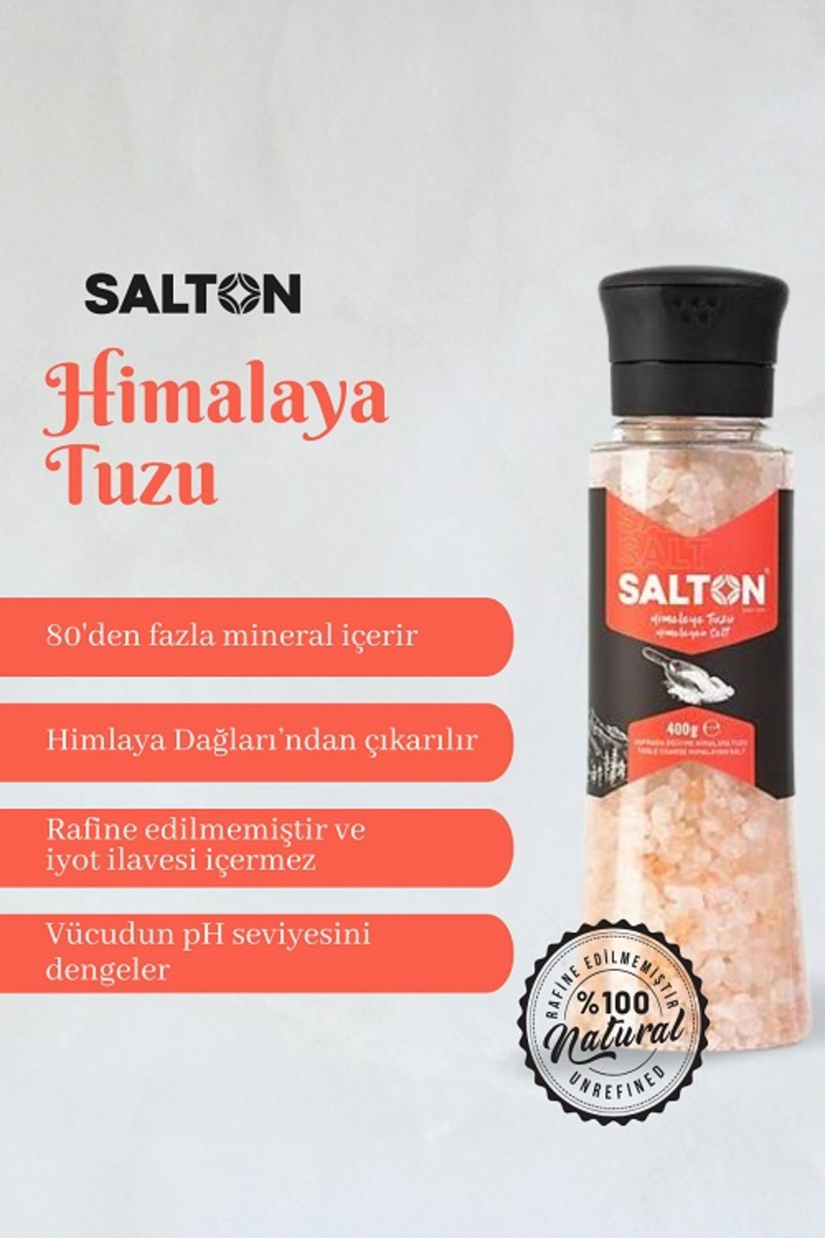 SALTON SALT SALTON HİMALAYA TUZU SERAMİK DEĞİRMEN 400GR