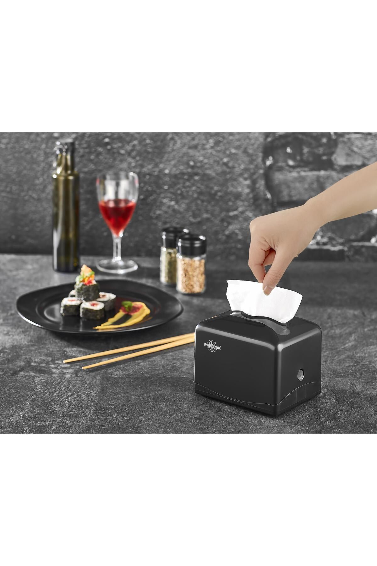 Rulopak-Μαύρο Tekçek Mini Dispenser χαρτοπετσέτας 4