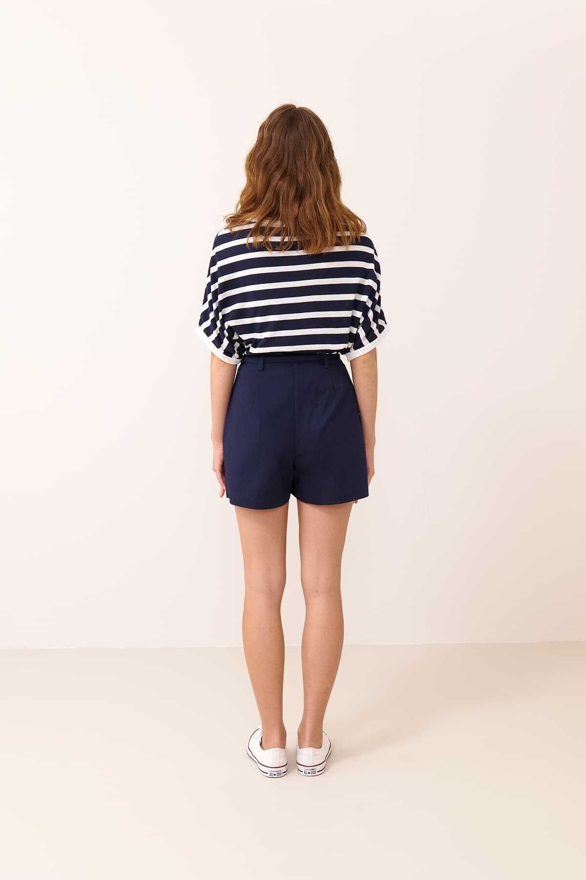 Roman-Belted Short Skirt Navy Blue Y2412612_015 2