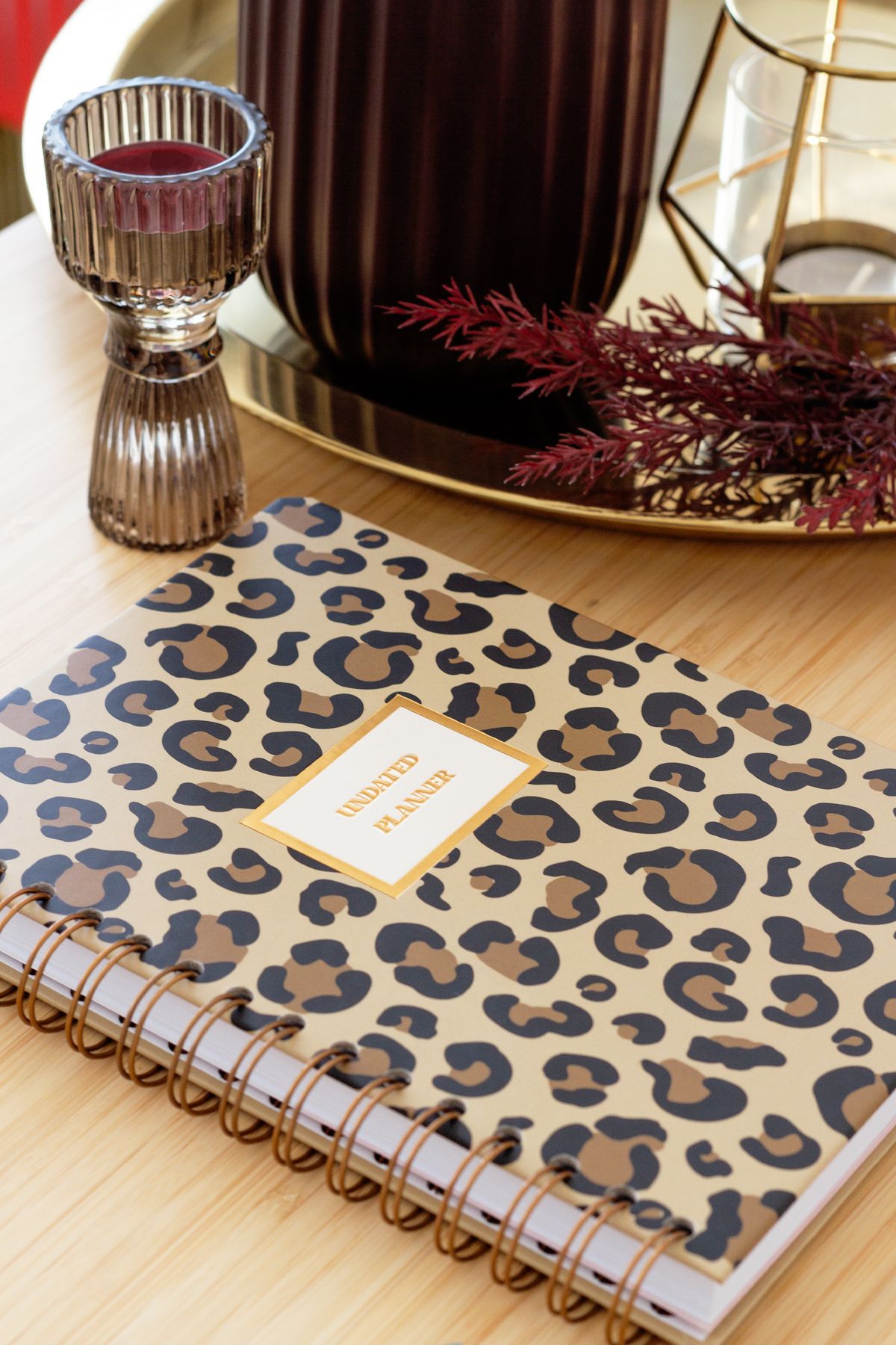 Matt Notebook-Planificator A5 Spiral Bound Agenda Leopard 3