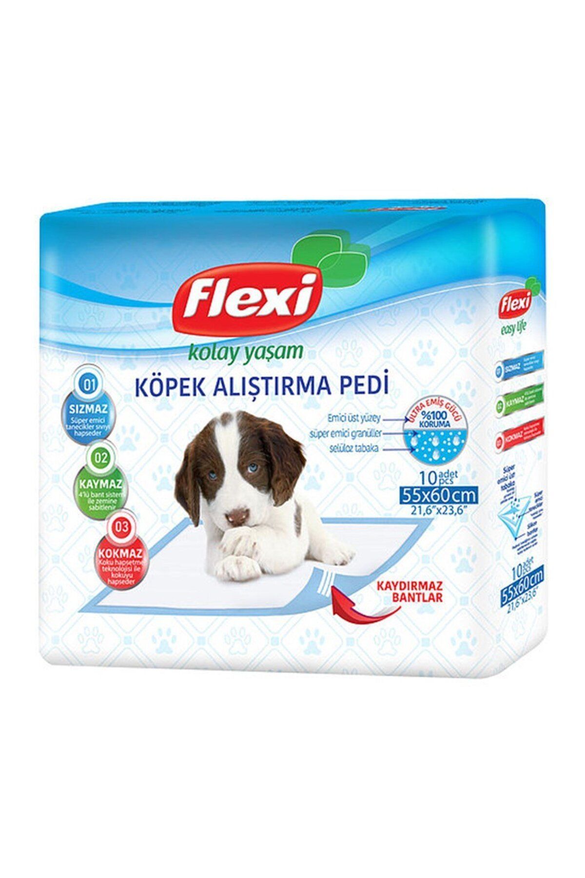 FELIX Flexi Kaydırmaz Bantlı Köpek Alıştırma Pedi 55x60cm (10'LU)