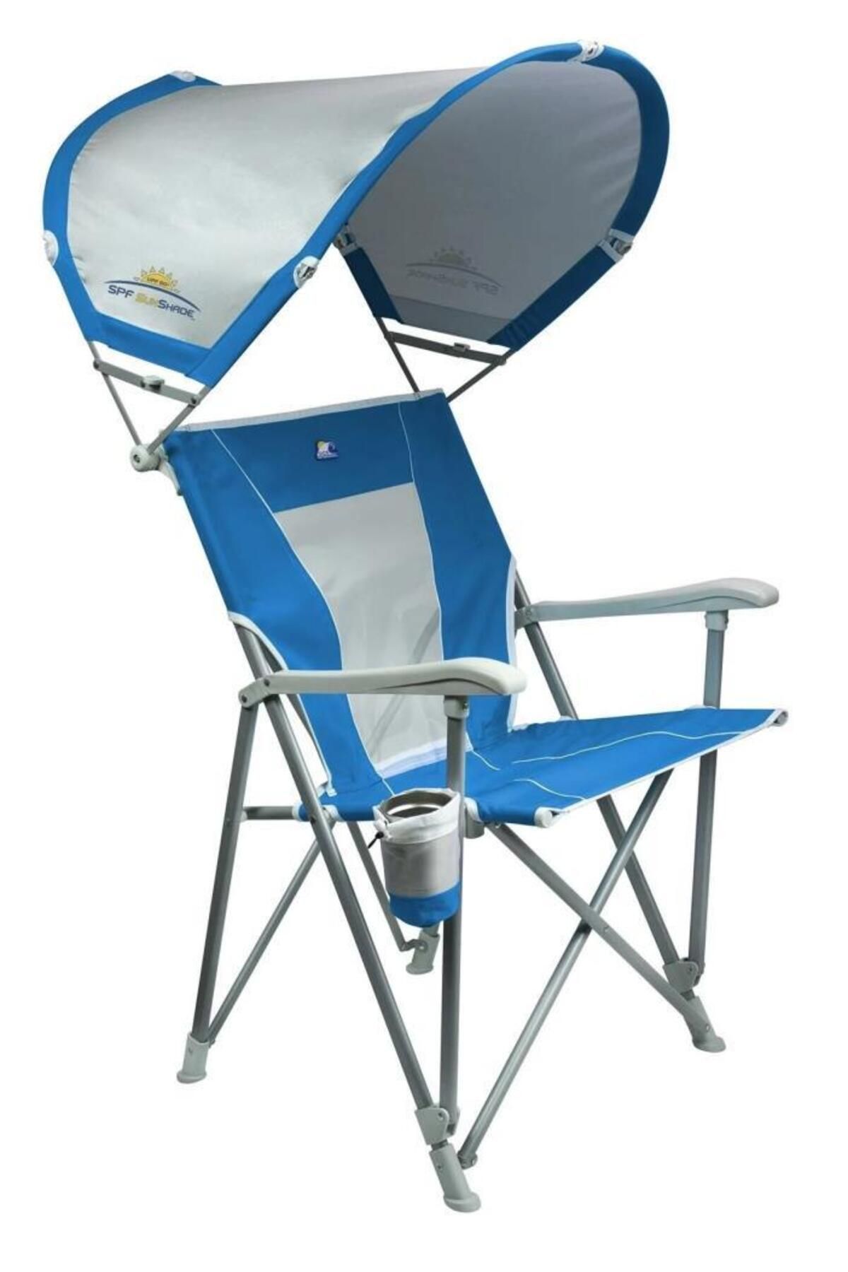 GCİ Gci Outdoor SunShade Captain's Chair Güneşlikli Katlanır Plaj Sandalyesi Mavi