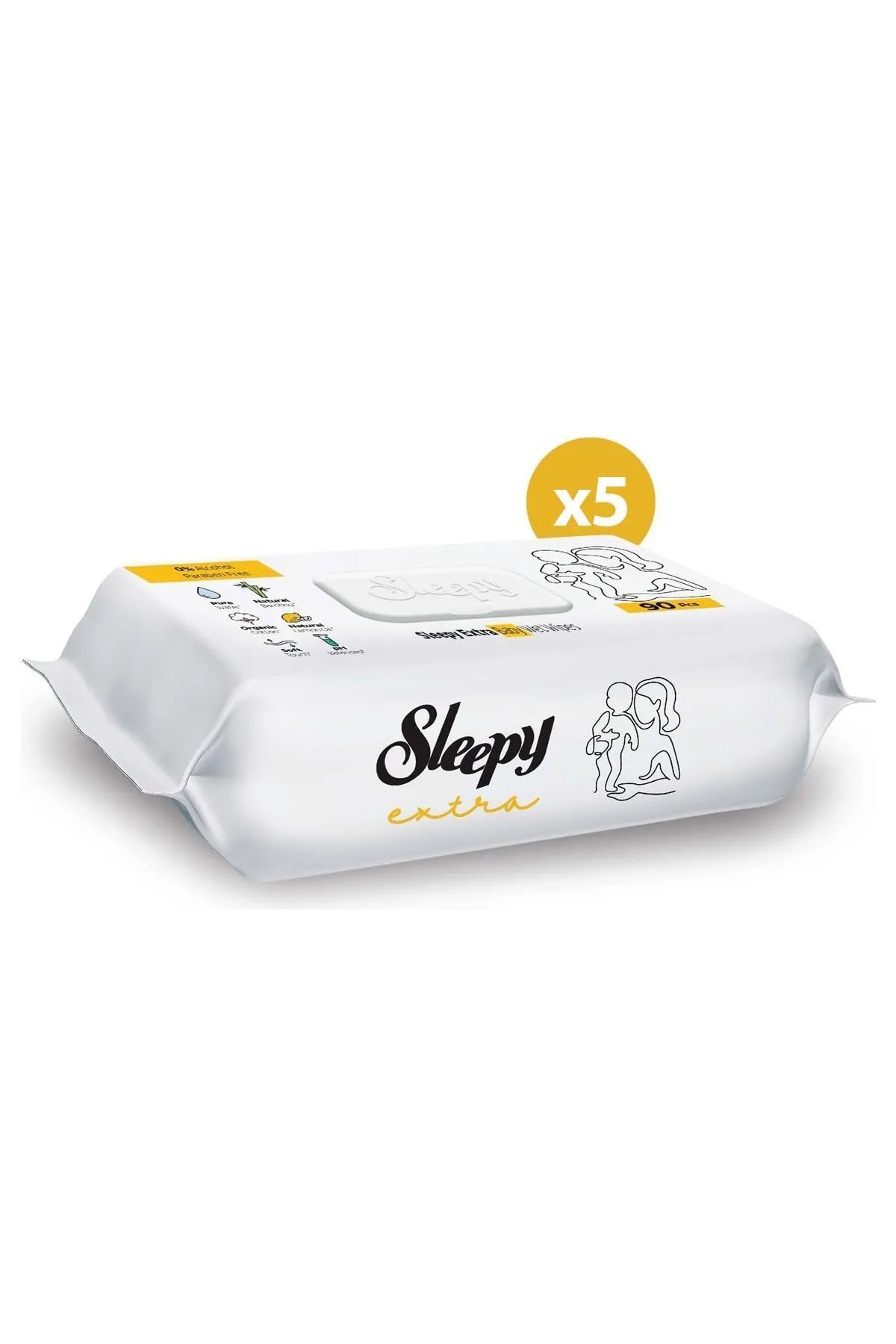 Easy Tedarik Sleepy Ekstra Islak Havlu Mendil 5x90 450 Yaprak