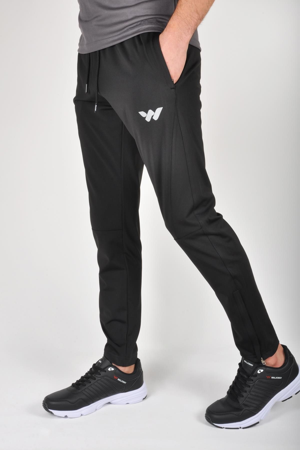 WALKWAY-Flex Black Men's Sweatpants 2