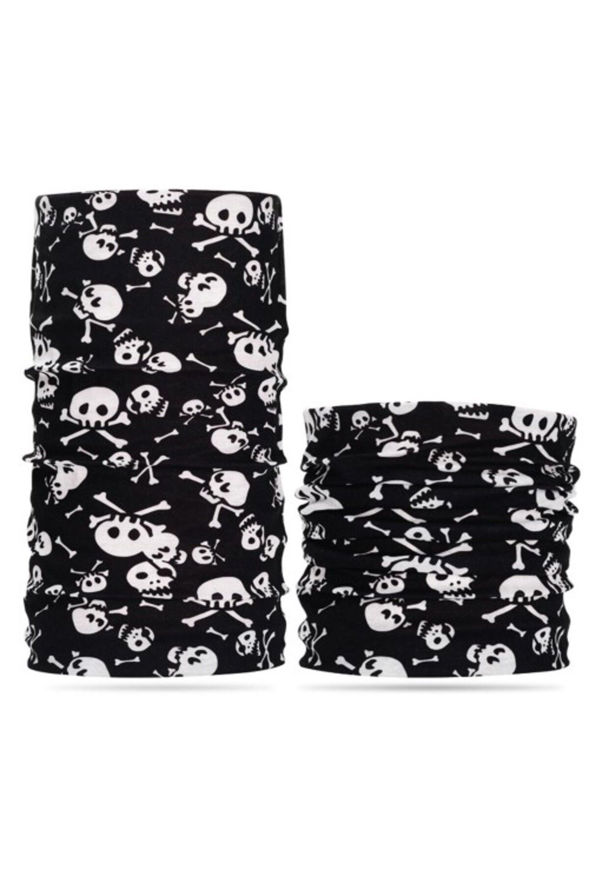 Acousticworld-Black and White Skeleton Printed Buff Bandana 2