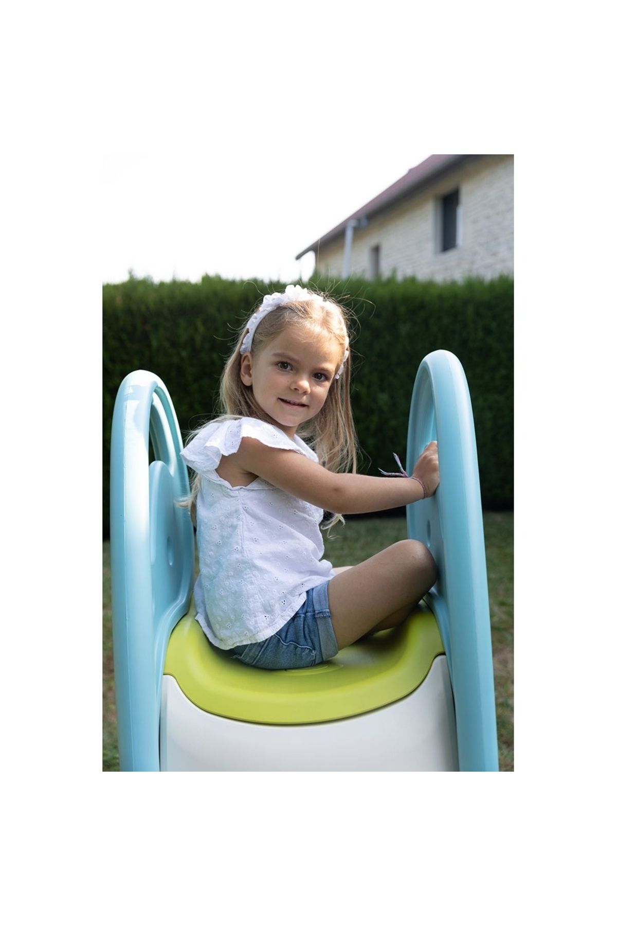 Smoby-Tobogan Smoby XL verde cu albastru 10