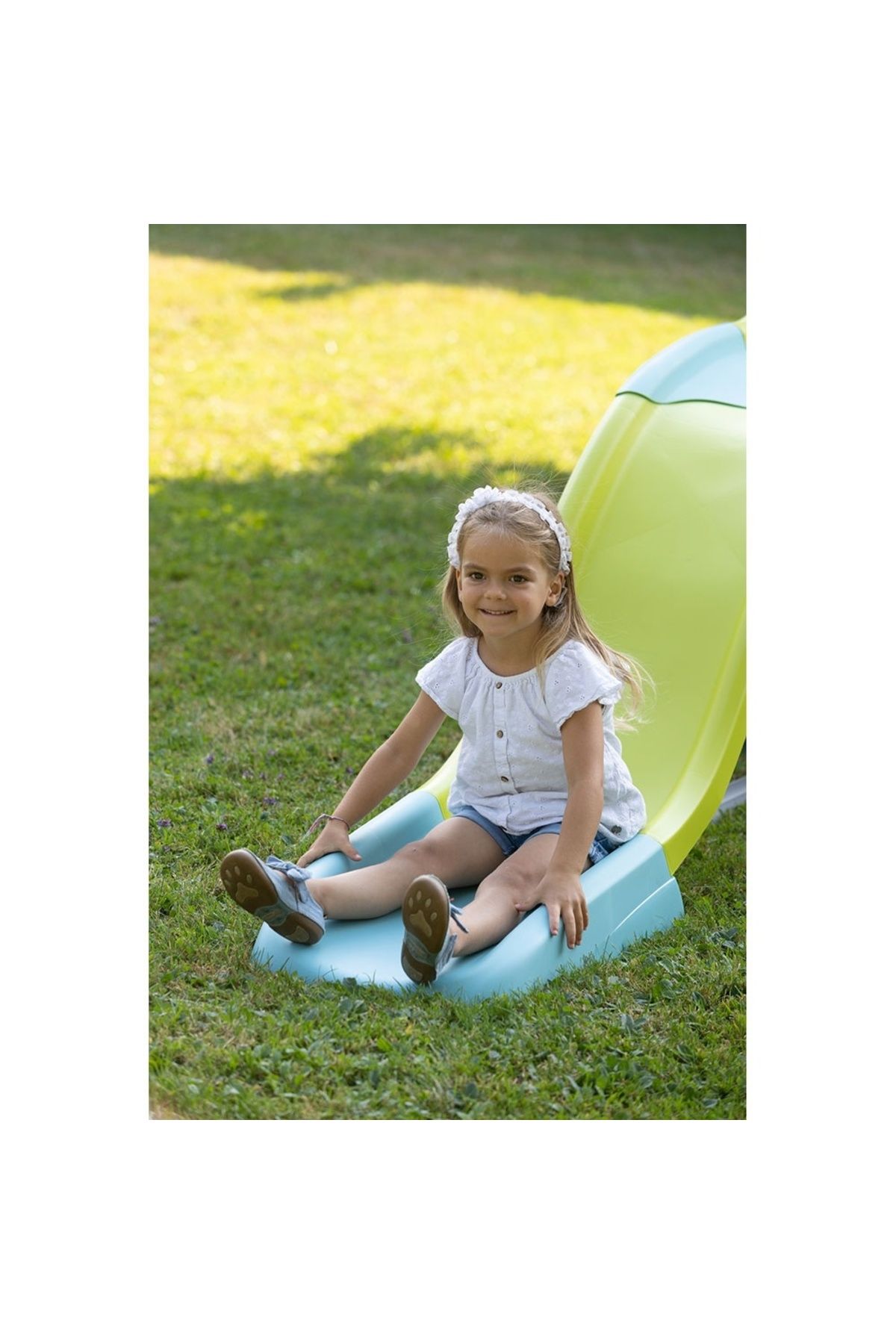 Smoby-Tobogan Smoby XL verde cu albastru 11
