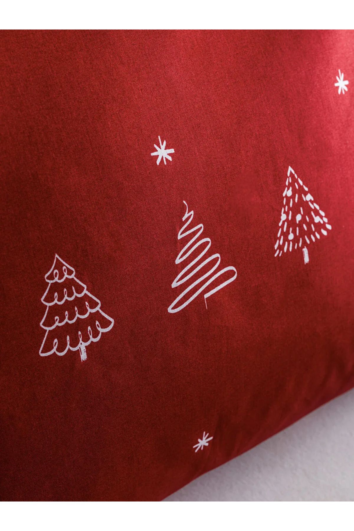 LC Waikiki-Lcw Home Red Christmas Patterned Double Duvet Cover Set - Tt 4