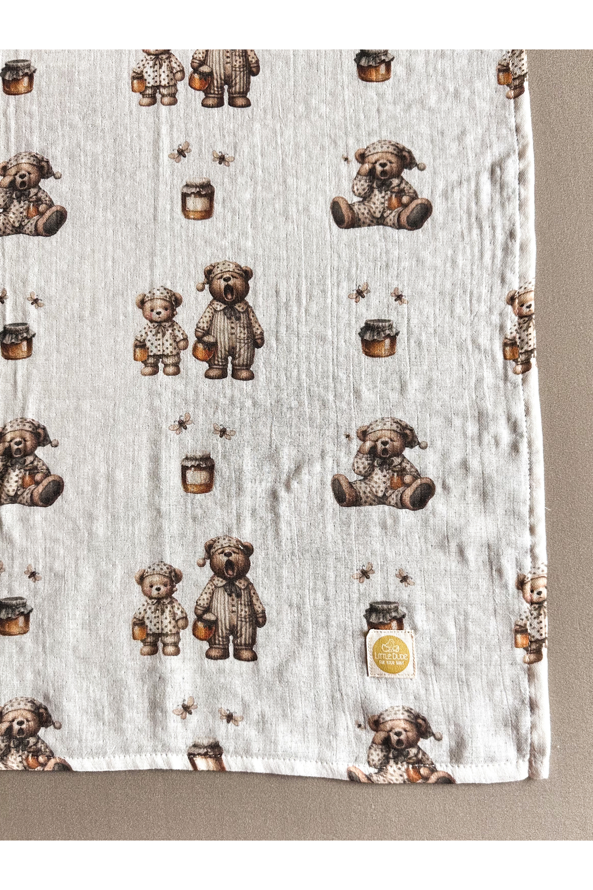 Little Dude %100 Organik Pamuk Çift Katlı Müslin Örtü-100m*100cm fotoğrafı 4 (önizleme)