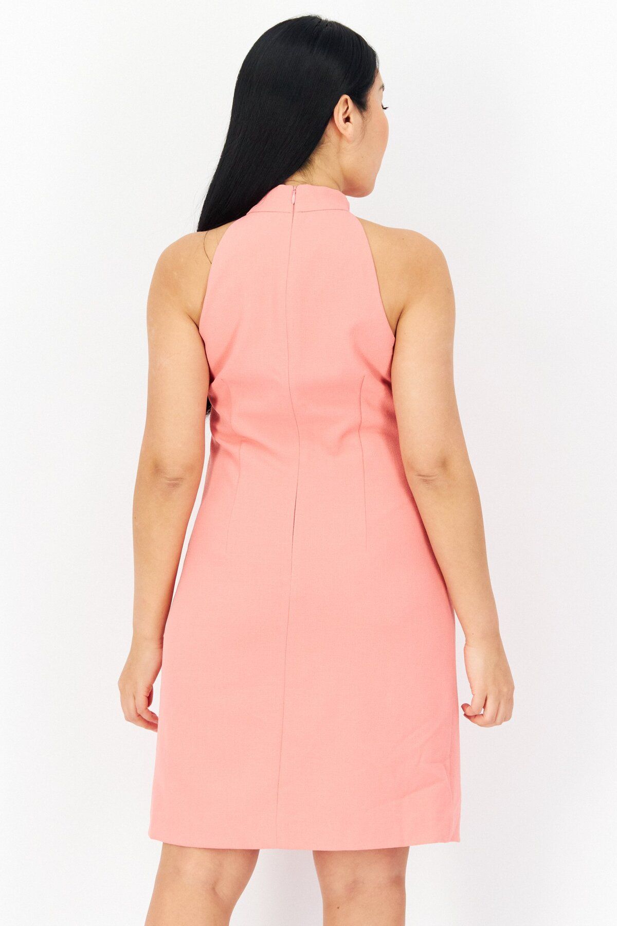 Vince Camuto-Women Sleeveless Mini Dress, Coral 4