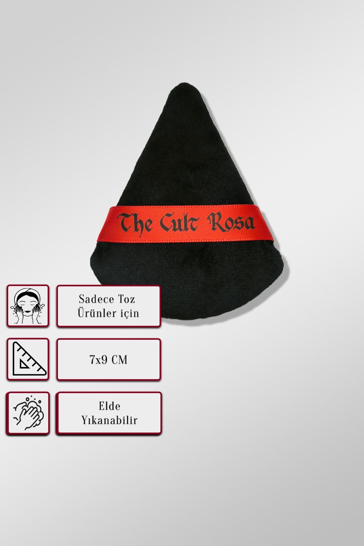 The Cult Rosa Tiara Xl Üçgen Kadife Puf - Toz Ürün Uygulama Aparatı