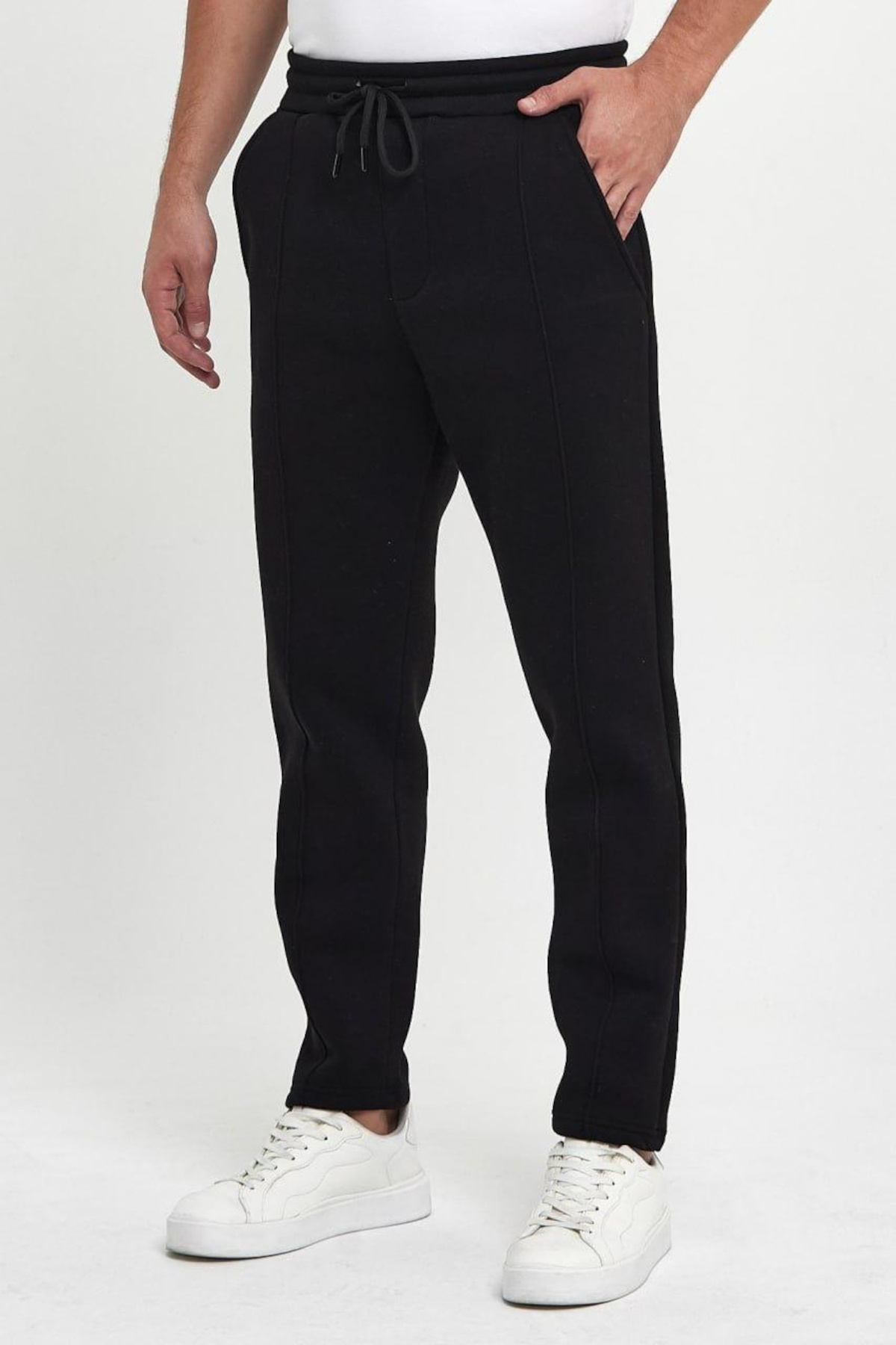Pijamarket-Men's Single Bottom Tracksuit with Triple Pleated Back Pocket Detail 2