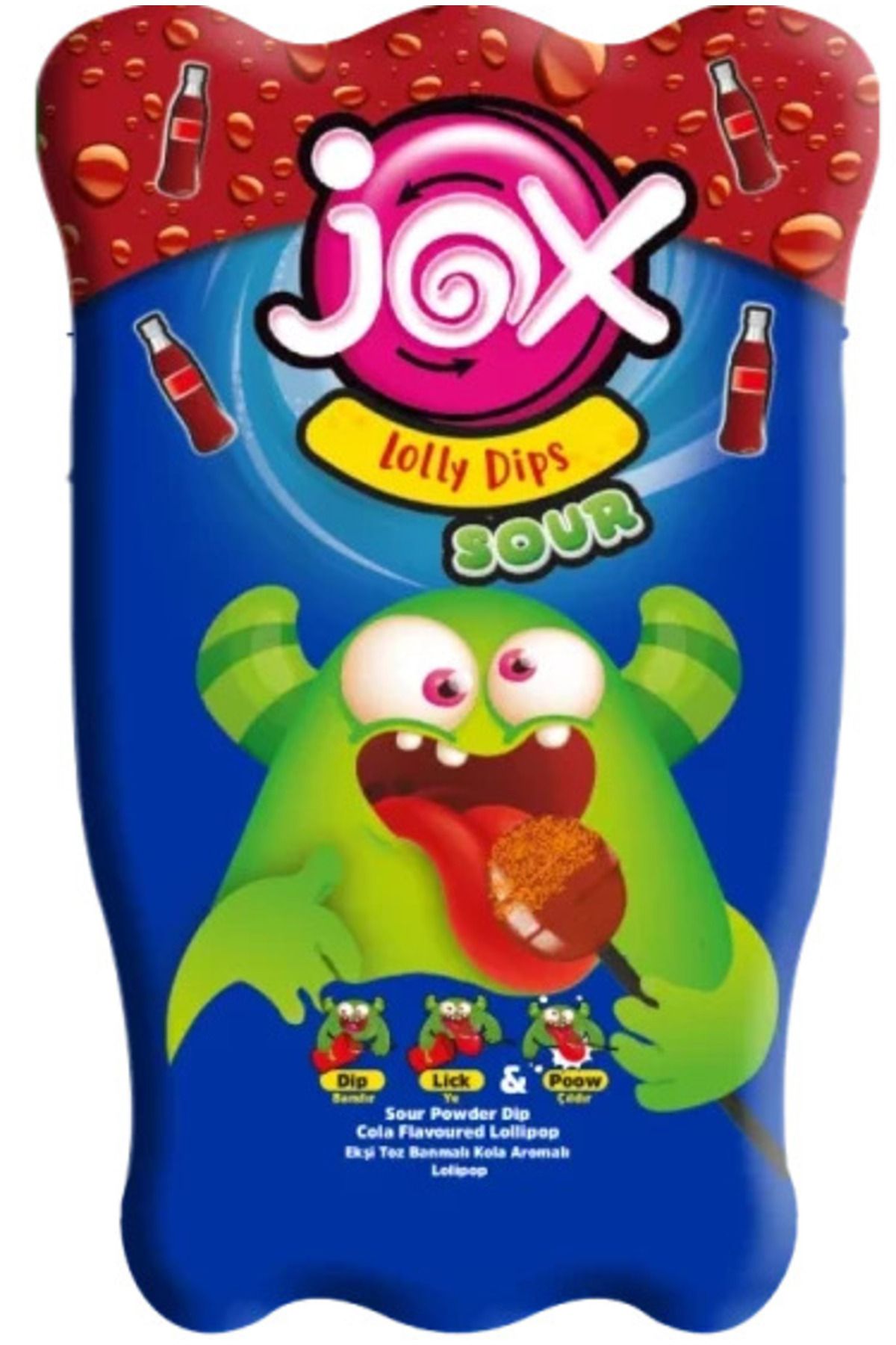 JOX EKŞİ TOZ BANMALI KOLALI LOLİPOP 12GRX6 ADET
