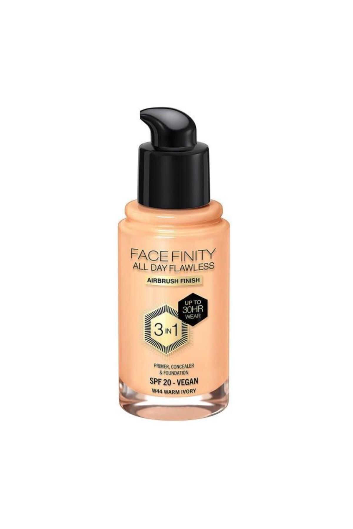 Max Factor Facefinity 3in1 Fondöten No: 44 Warm Ivory