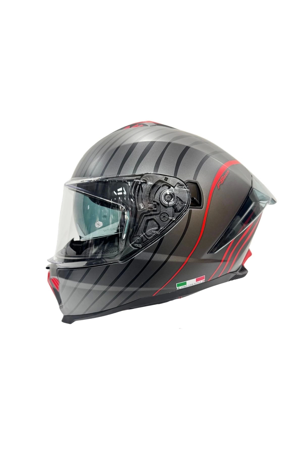 Sway SW 865 SPACE BLACK RED GÜNEŞ VİZÖRLÜ FULL FACE KASK - Fiyatı
