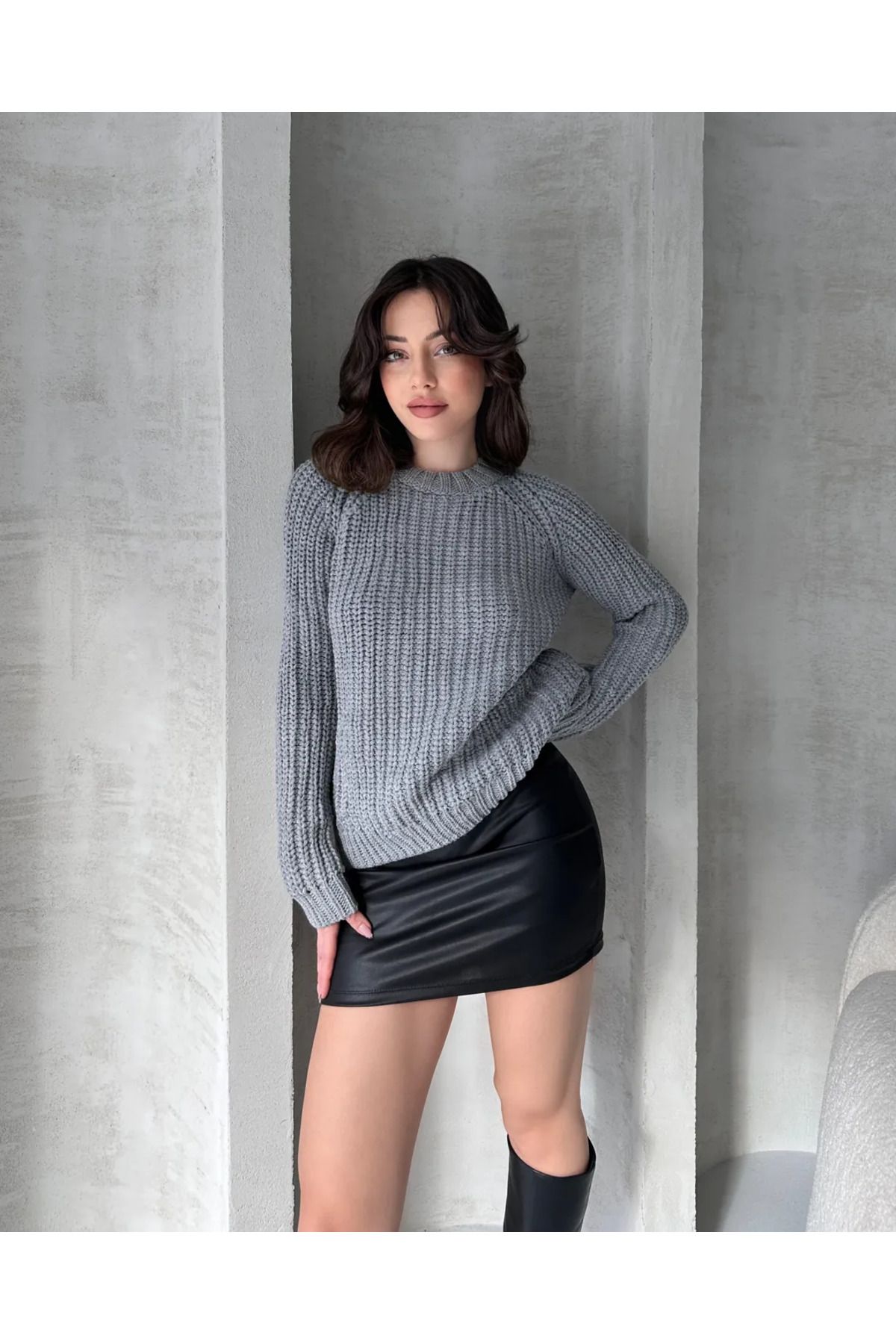 DENİKK-A2042 Crew Neck Thessaloniki Knit Sweater 2