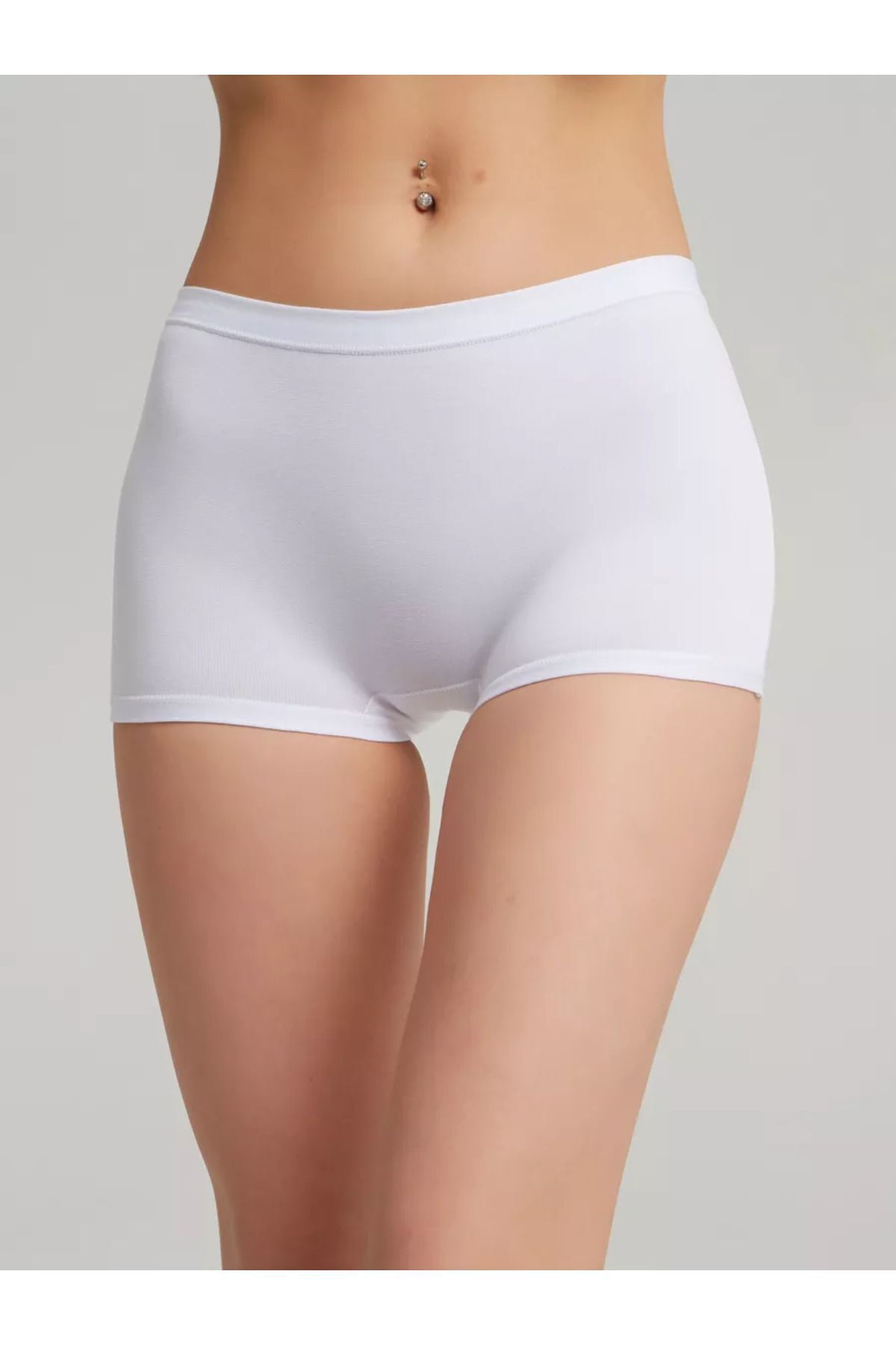 MİSTİRİK Moncorno Model Cool & Comfort Toparlayıcı İz Yapmayan Seamless Örme Boxer Beyaz Renk