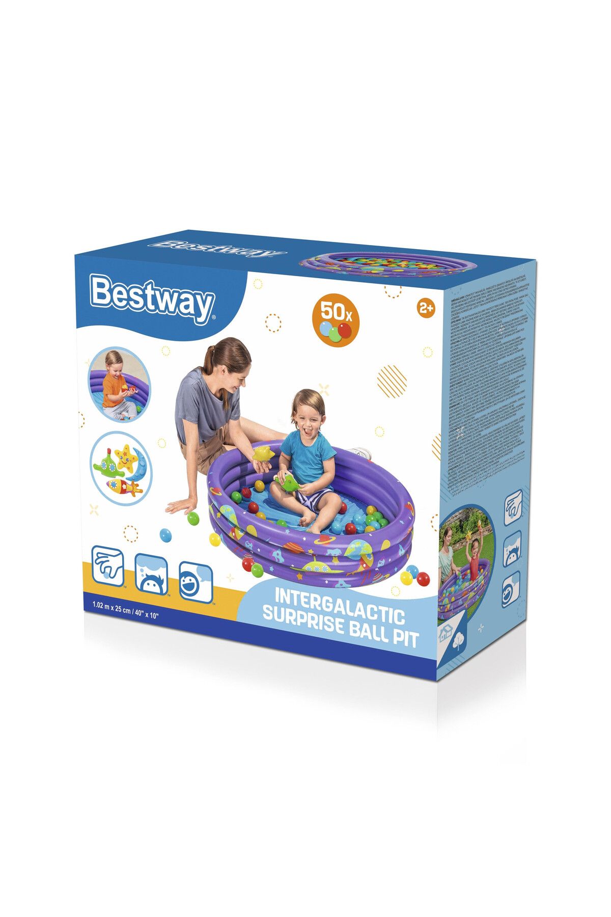 BESTWAY-حفرة الكرات بين المجرات مع 50 قطعة من الكرات 8