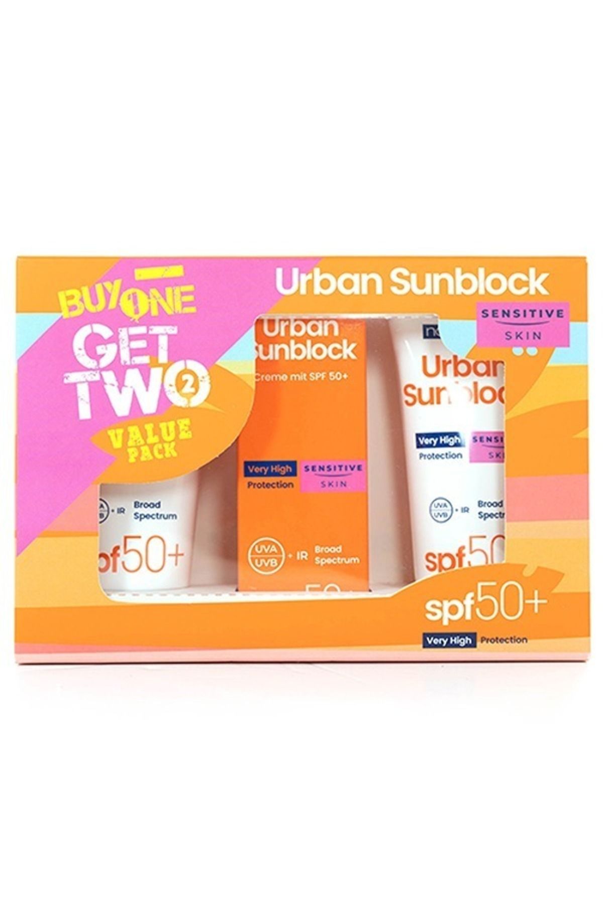 Novaclear-Urban Sunblock Spf50 + Sensitive Skin 40Ml (1+2) 1