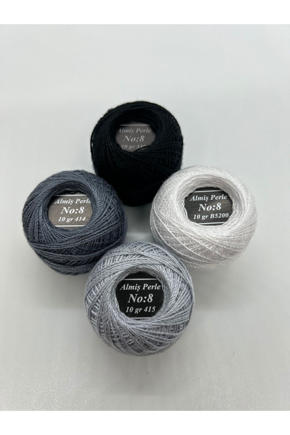 ALMİŞ-Almiş Perle Etamin-Cross-Stitch 4 Thread Set (10 Gr-No:8) 5