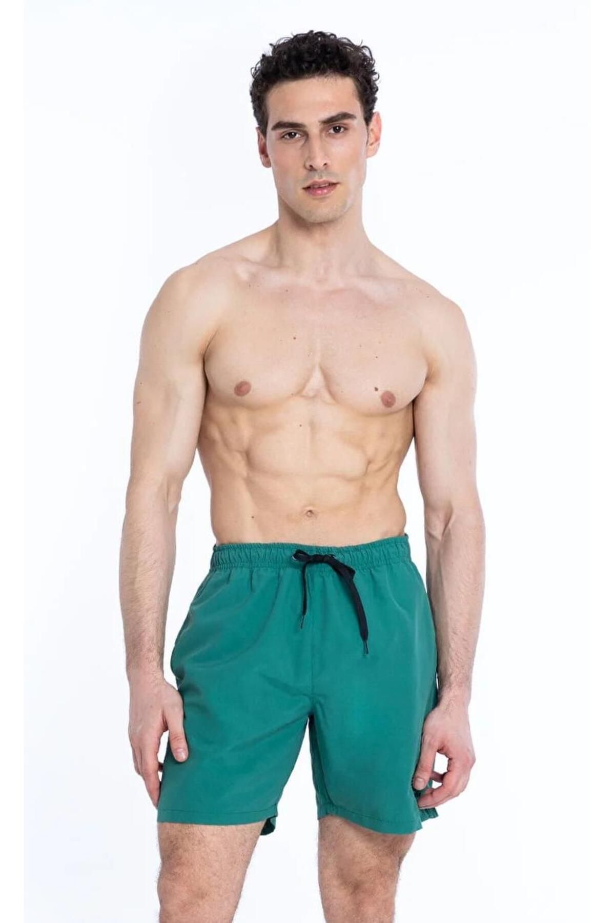 New Balance-Man Swimshorts Green Swim Shorts 1