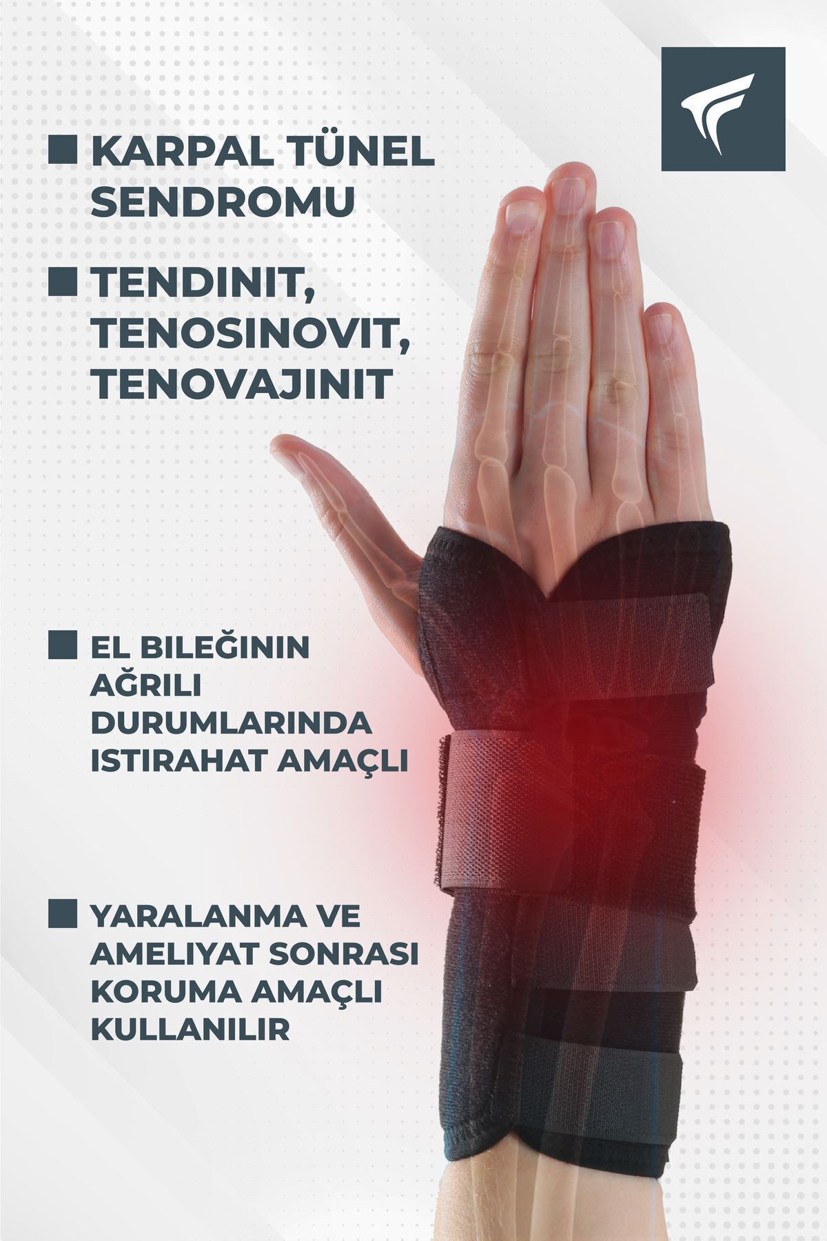 Flexy Medical-ضمادة جبيرة معصم اليد مع دعم فولاذي على شكل راحة اليد - آلام معصم اليد، نفق الرسغ، جبيرة معصم رياضية 6