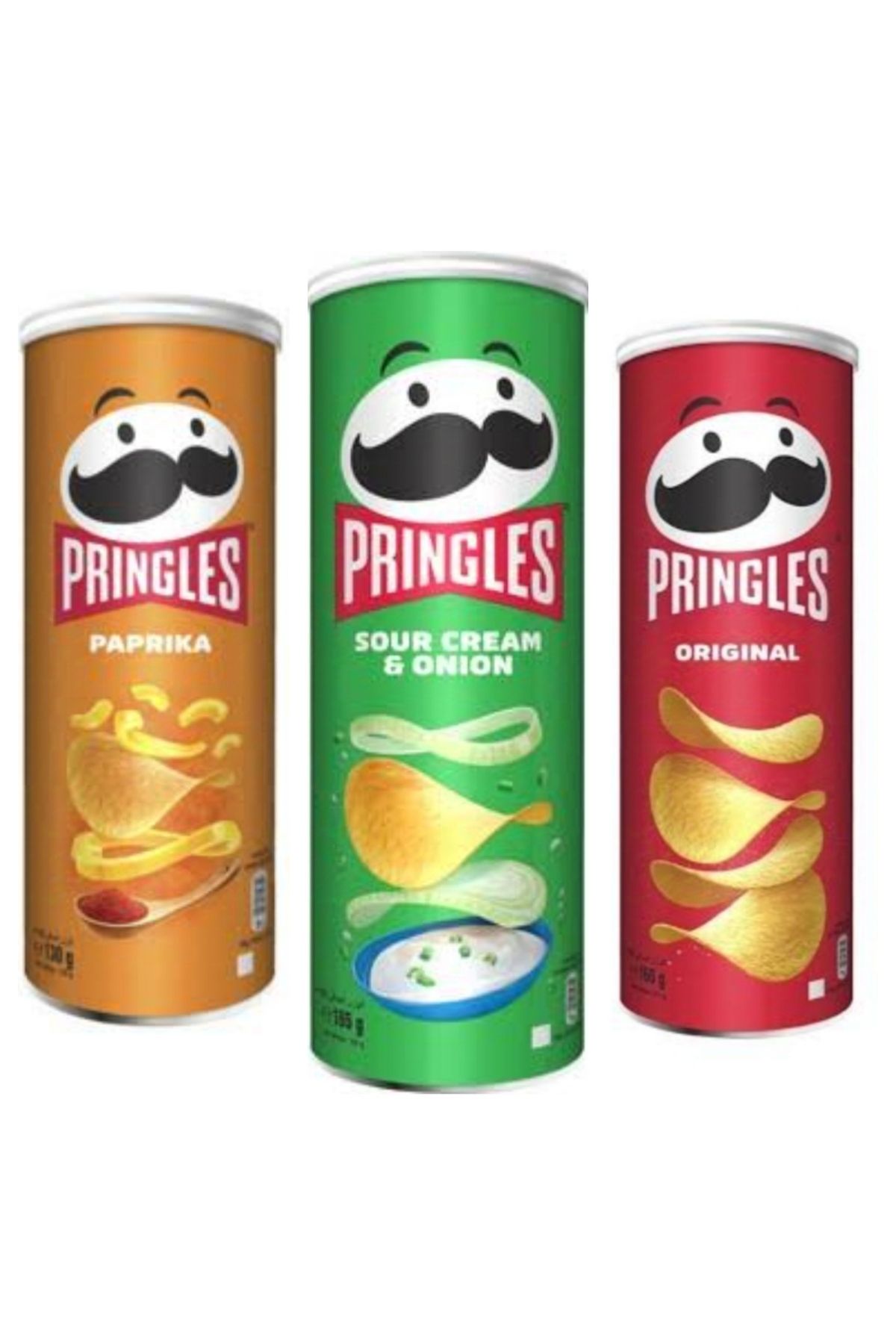 Pringles Original & Paprika & Sour Cream And Onıon 165 GR ÜÇLÜ PAKET