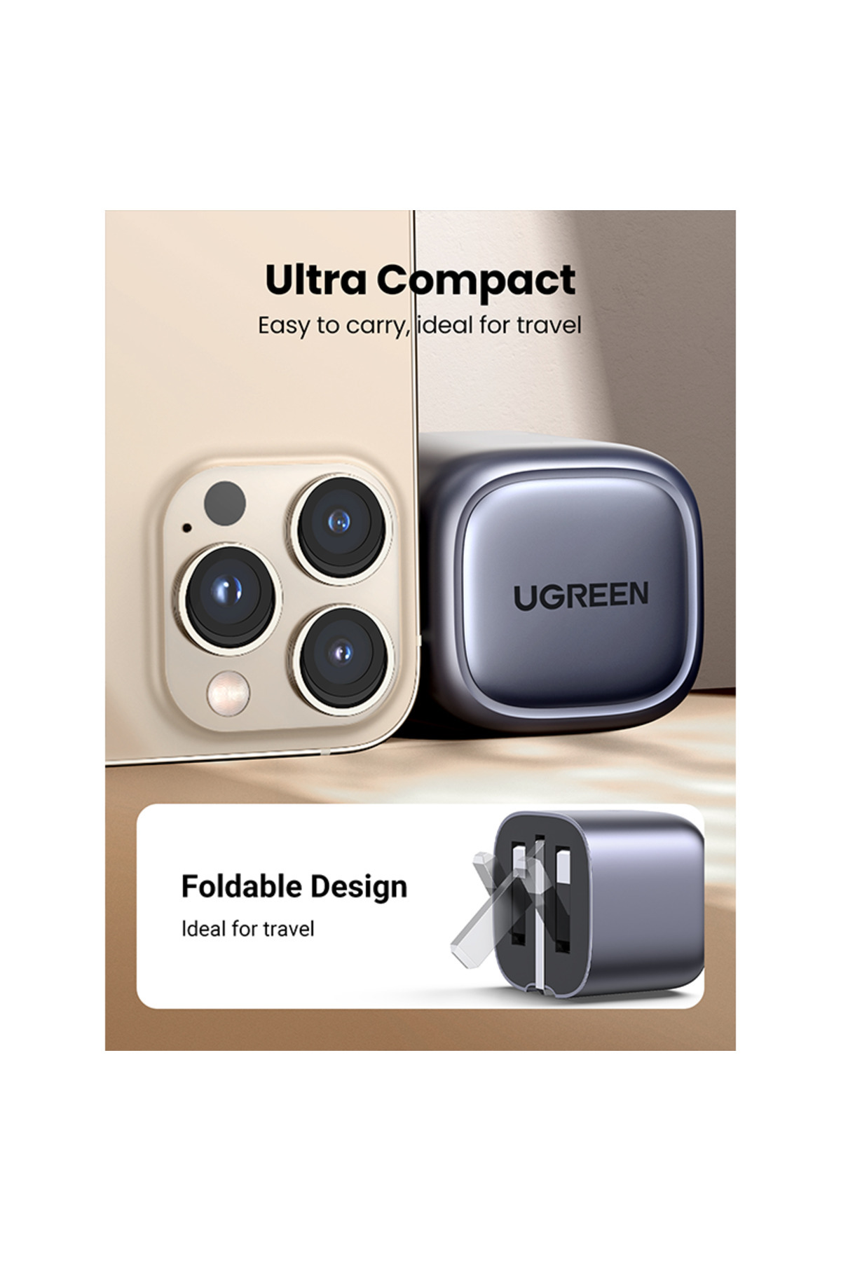 Ugreen-Nexode 30W USB-C PD GaN Fast Charger UK - White 3