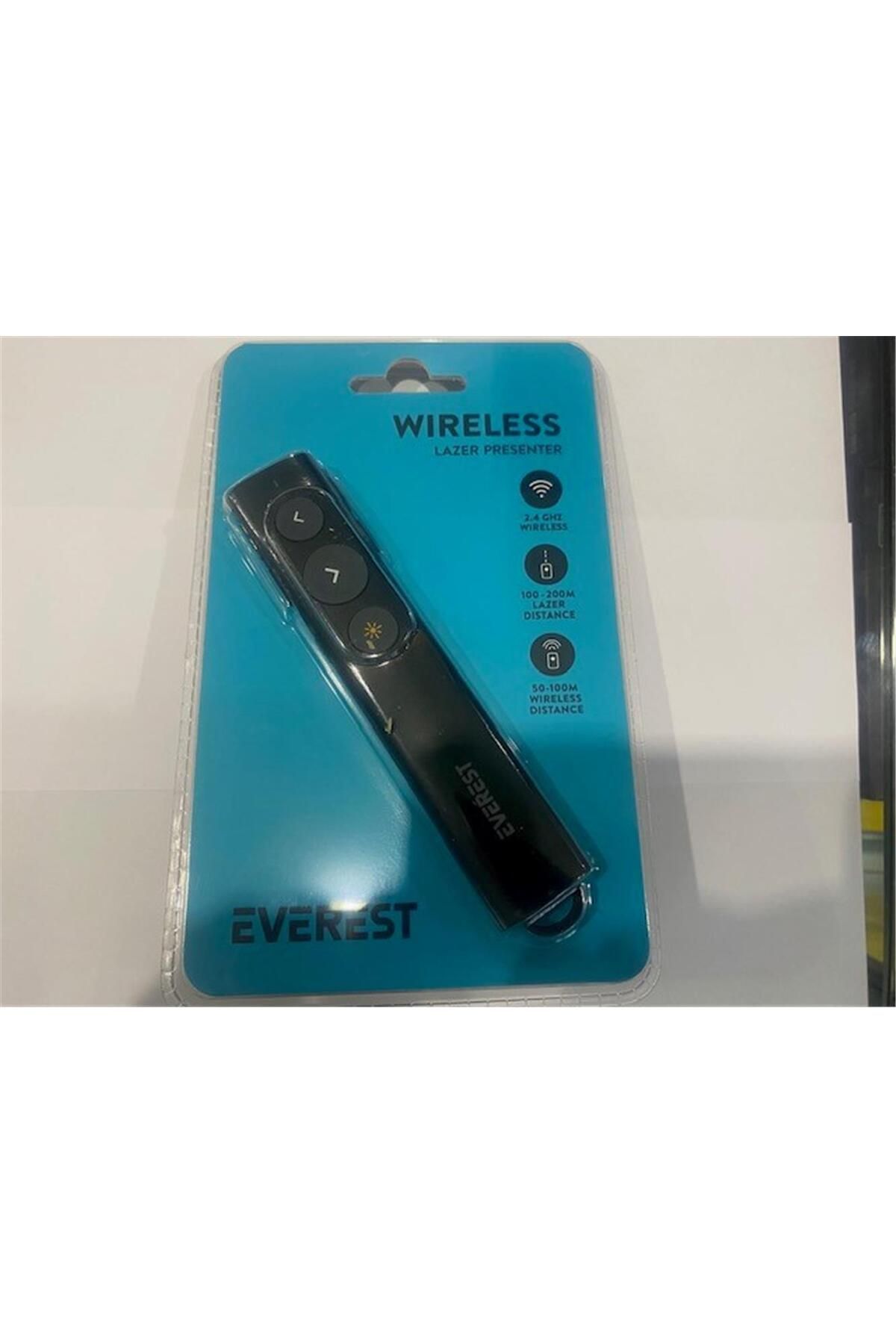 Everest Tba-11 2.4ghz Kablosuz Type C Profesyonel Sunum Cihazı (100-200MT LAZER)(50-100mt Wıreless )