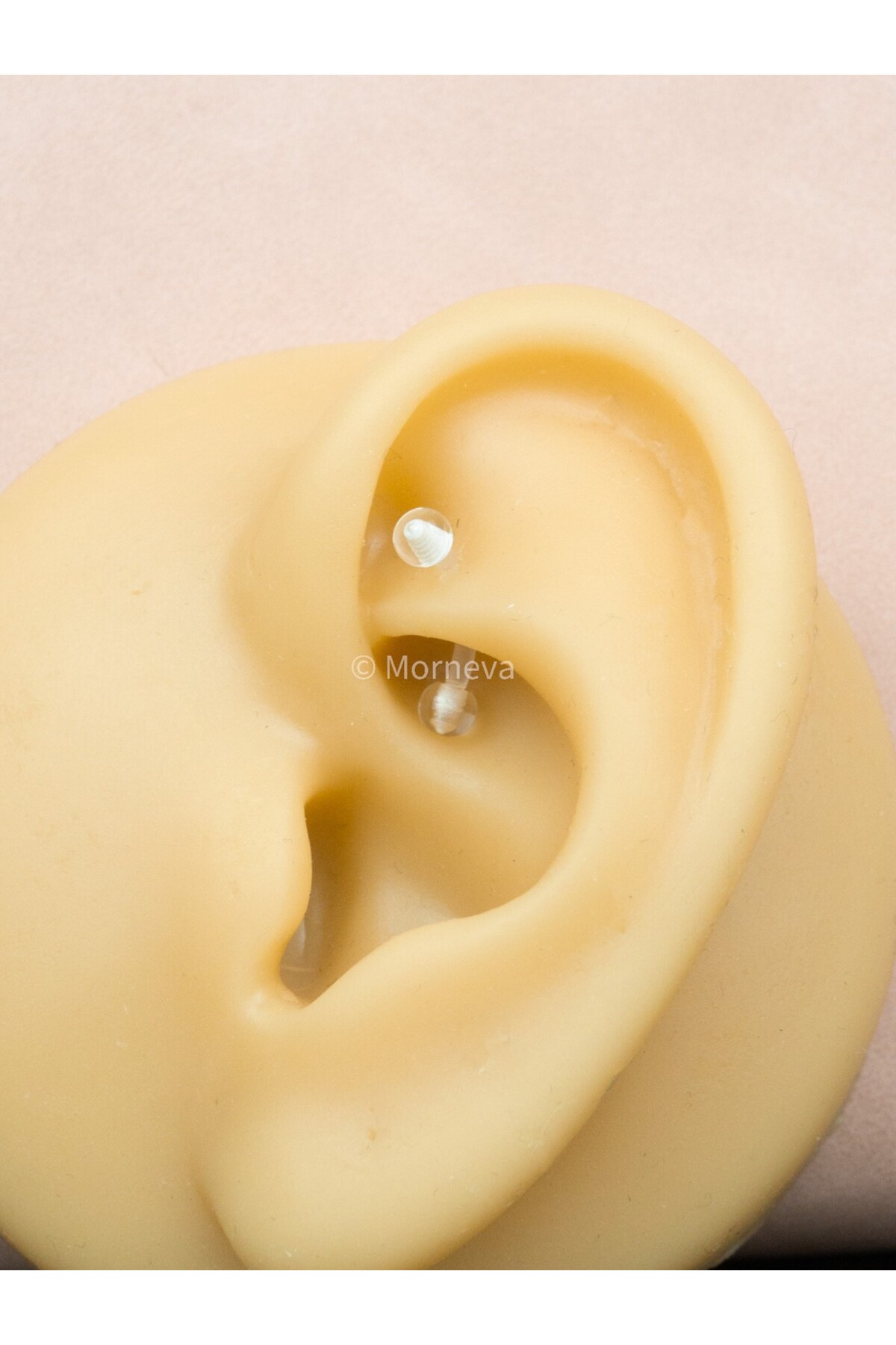 MORNEVA Şeffaf Görünmez Bioplast Daith Rook Tragus Smiley Banana Kaş Piercingi (3 Adet) görsel 8