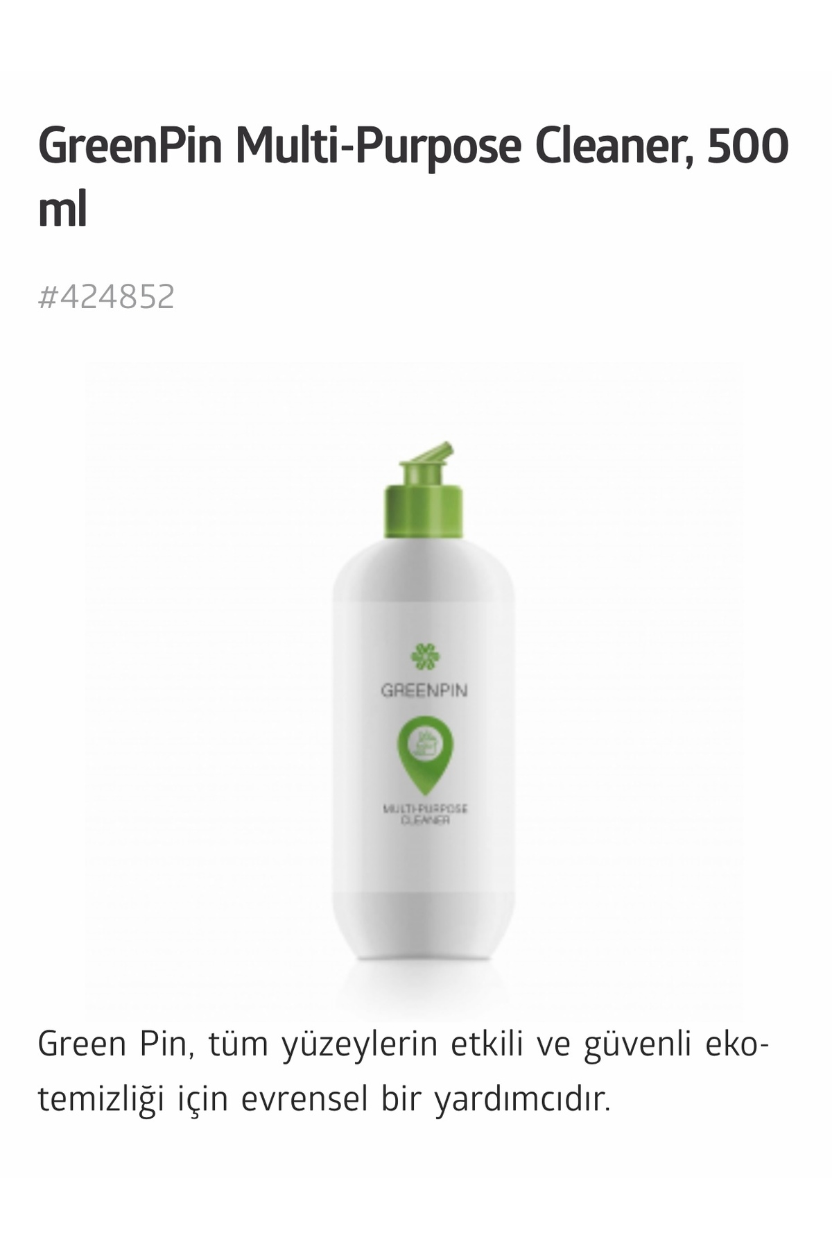 Siberian Wellness Green Pin Multi-Purpose Cleaner - Fiyatı, Yorumları