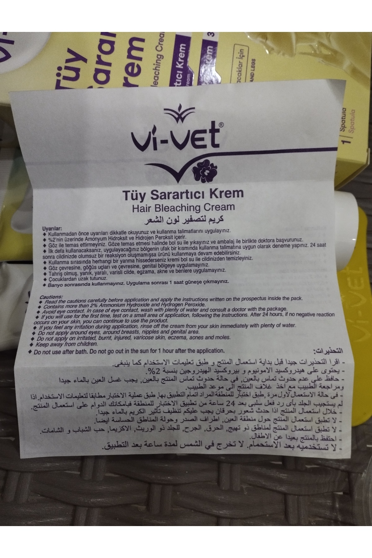 Tüy Sarartıcı Krem 70 ml Aktivatör Krem 35 ml Yüz, Kolve Bacaklar Için — 250018 — تصویر 6 از 8