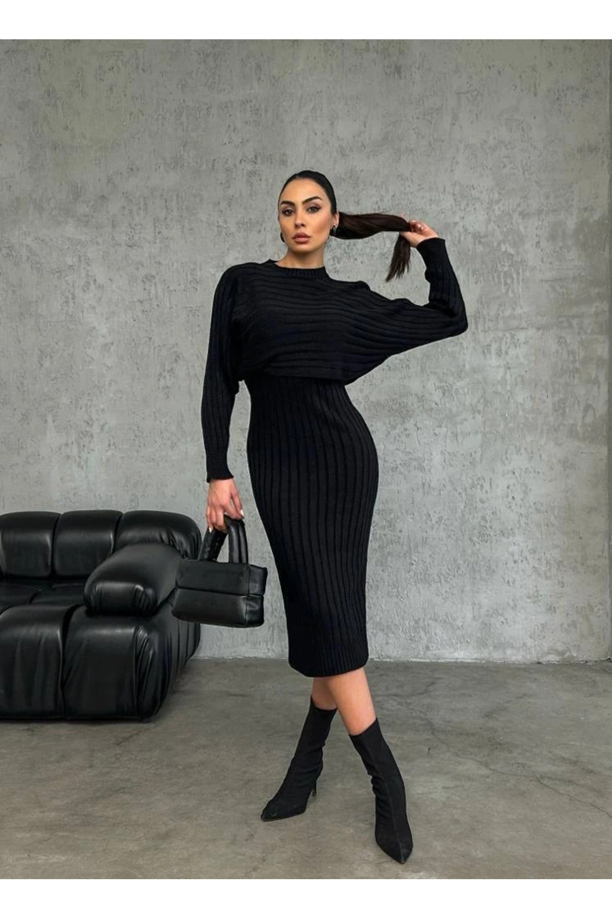 SAFİR-Stand Collar Knitwear Sweater Suit in Stock? 5