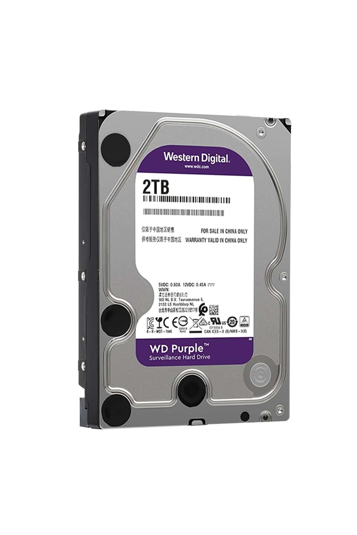 WD Western Dıgıtal Purple Surveıllance 2tb 7/24 5400rpm Sata3 64mb