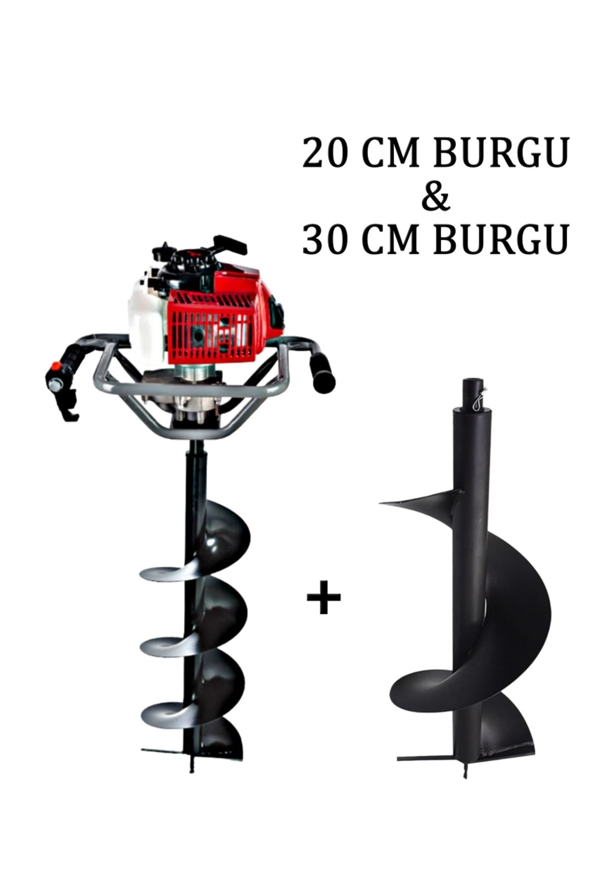 ABLACKS Toprak Burgu Makinesi 20 – 30 CM Çift Burgulu