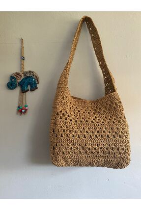 Sude mango hasır el örgüsü çanta